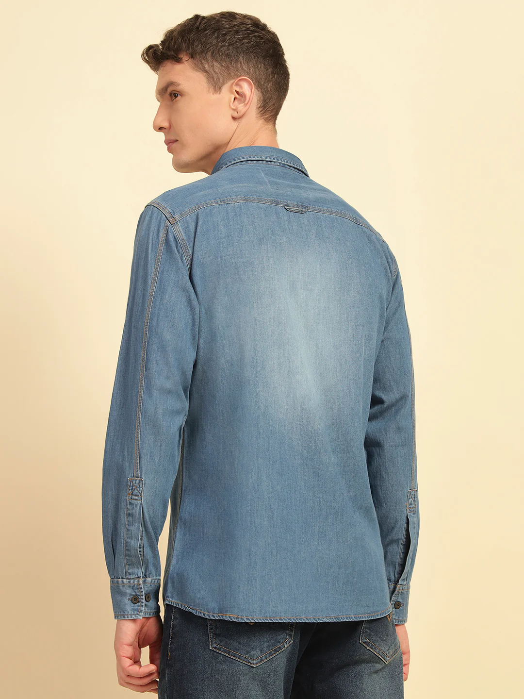 Casual Shirt for Men | Breathable & Soft with Color Fastness Regular Fit Cotton Fabric Solid Pattern - Image 7