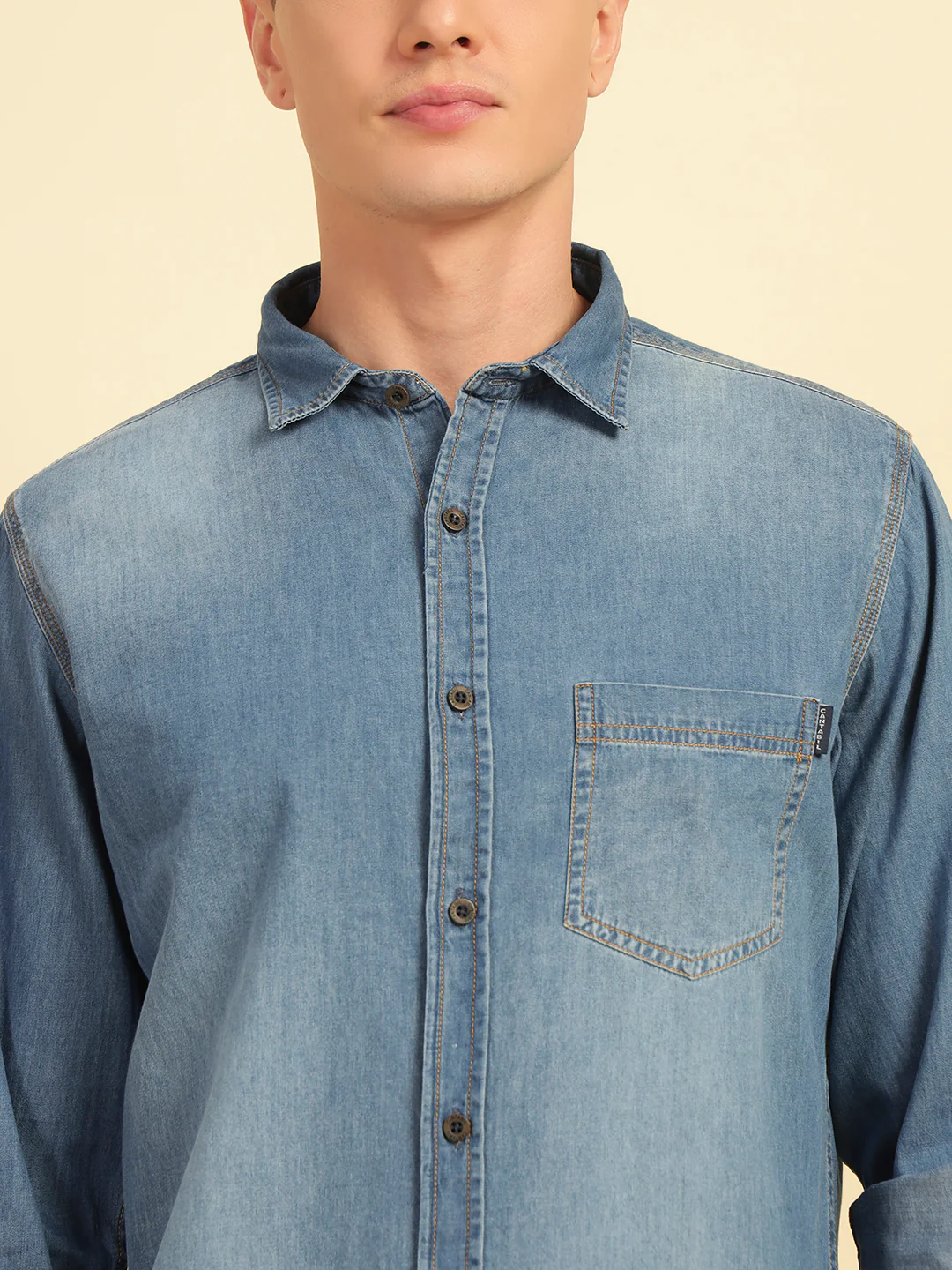 Casual Shirt for Men | Breathable & Soft with Color Fastness Regular Fit Cotton Fabric Solid Pattern - Image 8