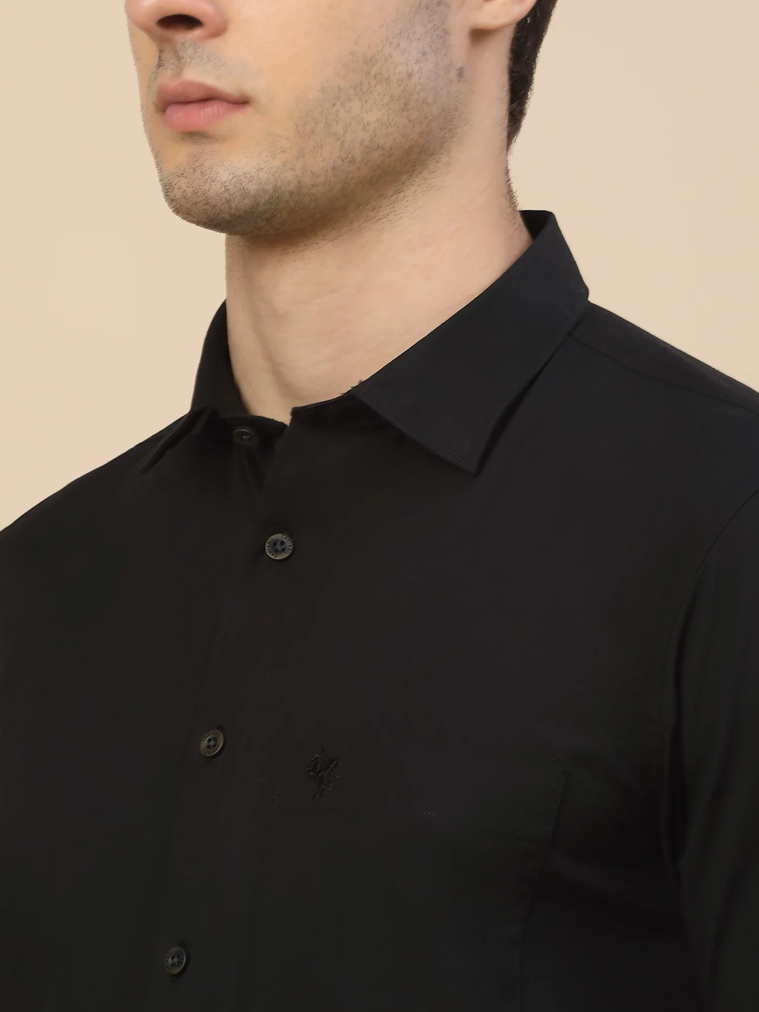 Casual Shirt for Men | Breathable & Soft with Color Fastness Regular Fit Spread Collar Neck Cotton Blend Fabric Solid Pattern - Image 6