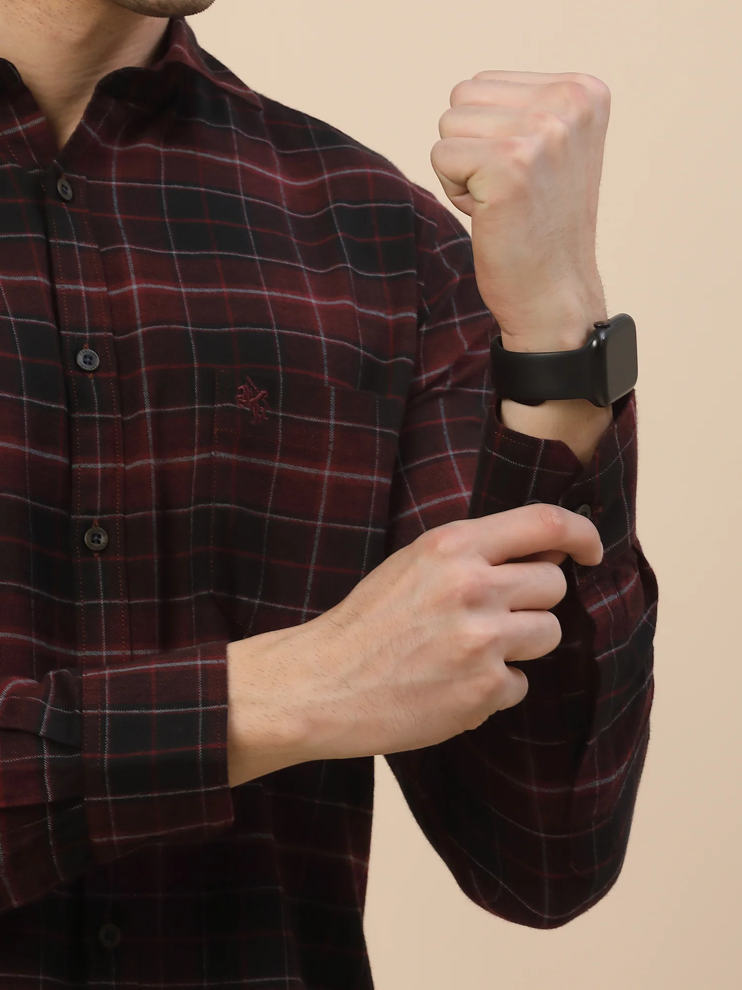 Casual Shirt for Men | Breathable & Soft with Color Fastness Regular Fit Spread Collar Neck Cotton Fabric Check Pattern - Image 7