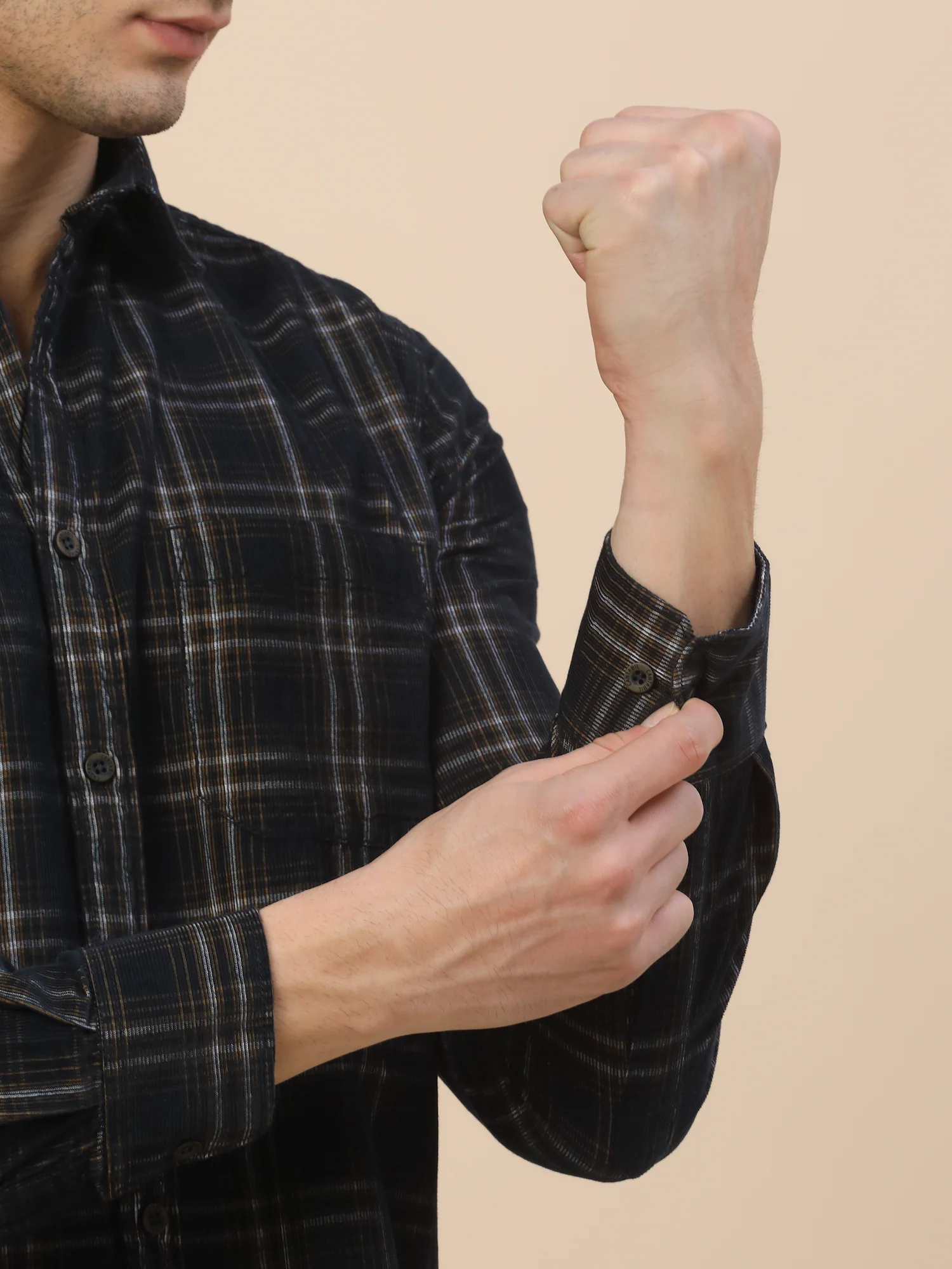 Casual Shirt for Men | Breathable & Soft with Color Fastness Regular Fit Spread Collar Neck Cotton Fabric Check Pattern - Image 7