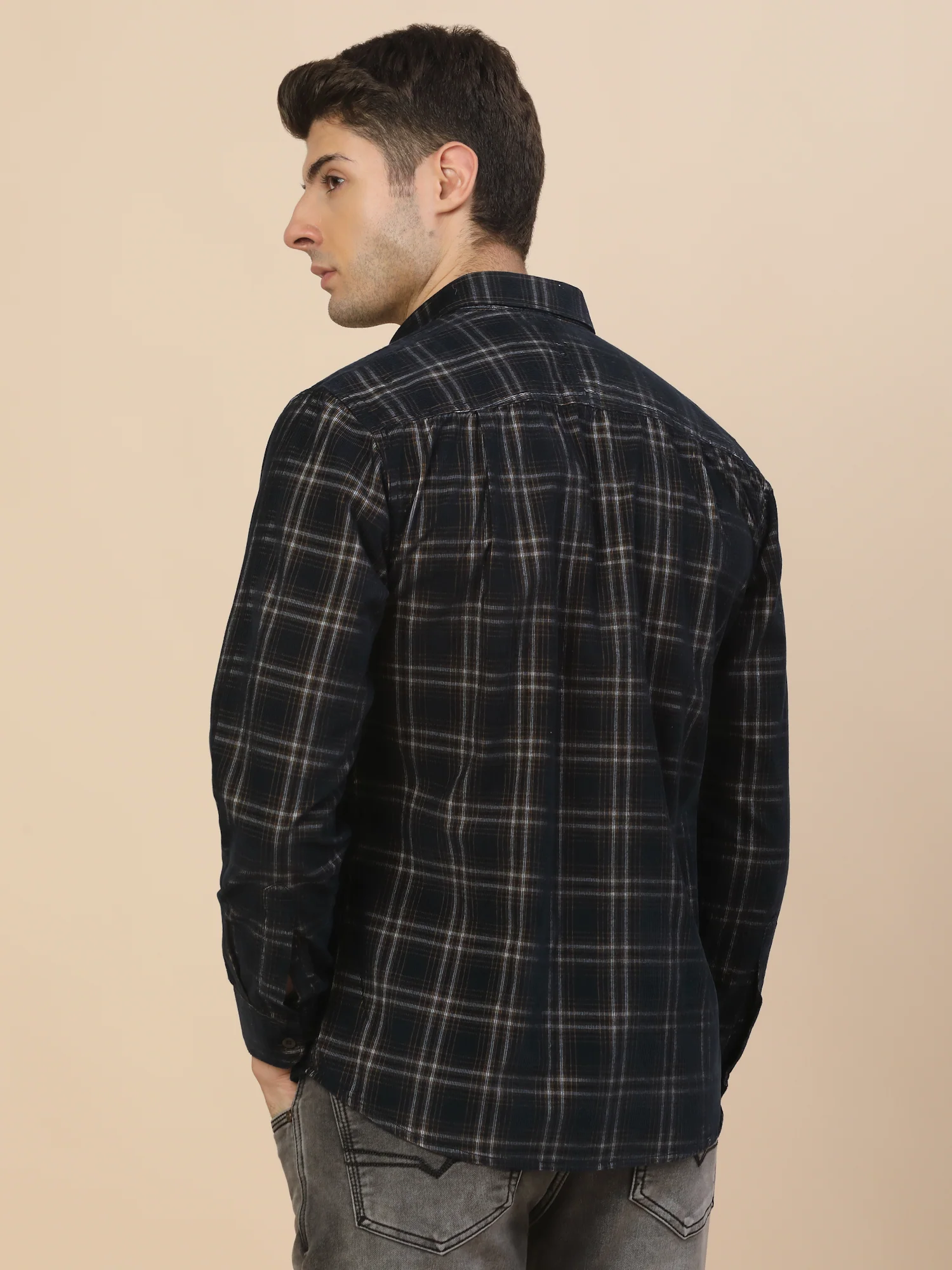 Casual Shirt for Men | Breathable & Soft with Color Fastness Regular Fit Spread Collar Neck Cotton Fabric Check Pattern - Image 8