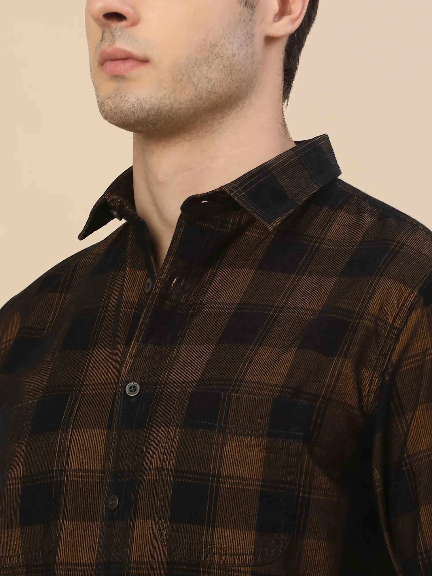 Casual Shirt for Men | Breathable & Soft with Color Fastness Regular Fit Spread Collar Neck Cotton Fabric Check Pattern - Image 5