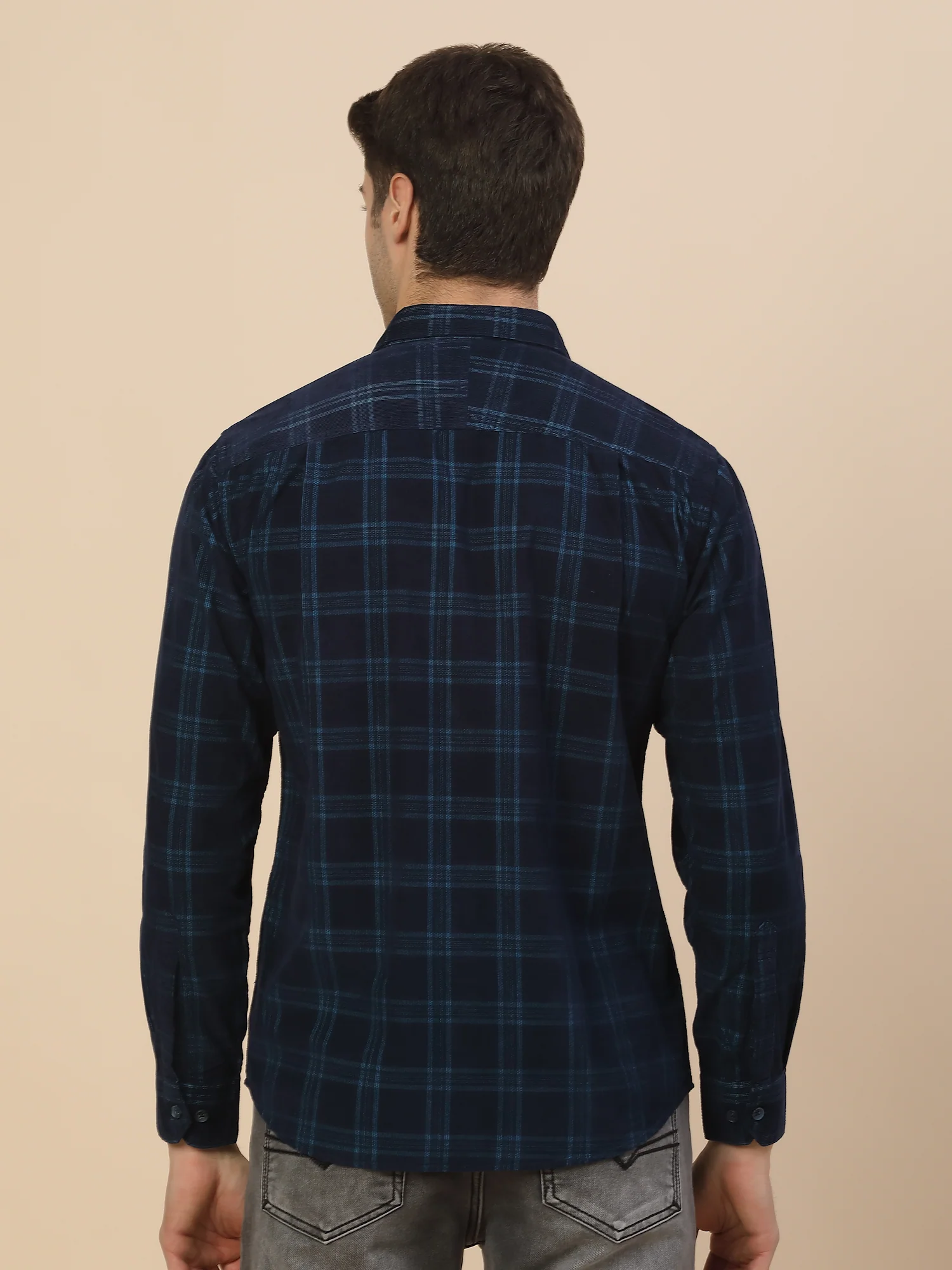 Casual Shirt for Men | Breathable & Soft with Color Fastness Regular Fit Spread Collar Neck Cotton Fabric Check Pattern - Image 6