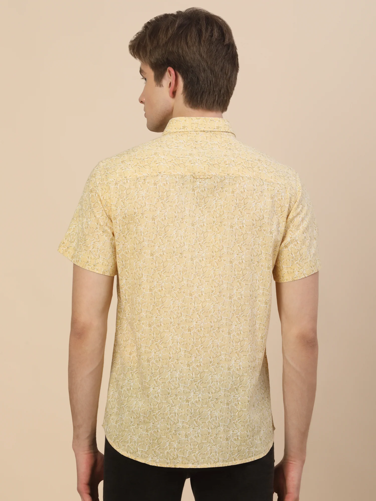 Casual Shirt for Men | Breathable & Soft with Color Fastness Regular Fit Spread Collar Neck Cotton Fabric Printed Pattern - Image 6