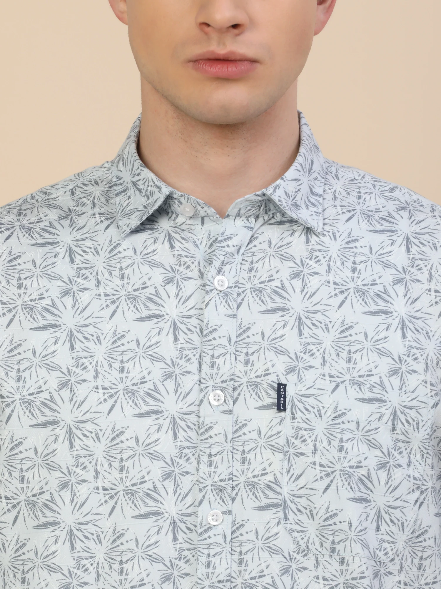 Casual Shirt for Men | Breathable & Soft with Color Fastness Regular Fit Spread Collar Neck Cotton Fabric Printed Pattern - Image 5