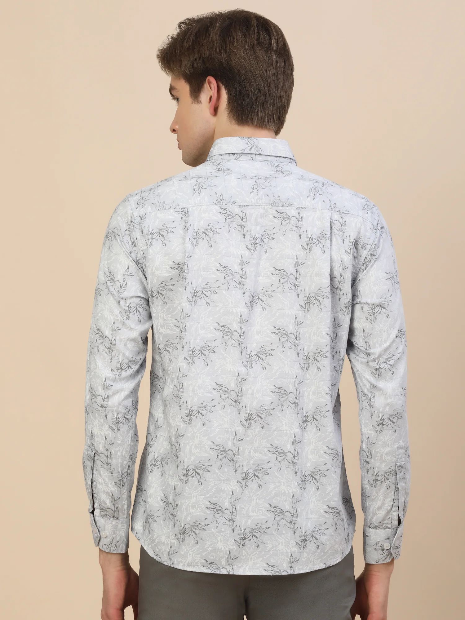 Casual Shirt for Men | Breathable & Soft with Color Fastness Regular Fit Spread Collar Neck Cotton Fabric Printed Pattern - Image 6