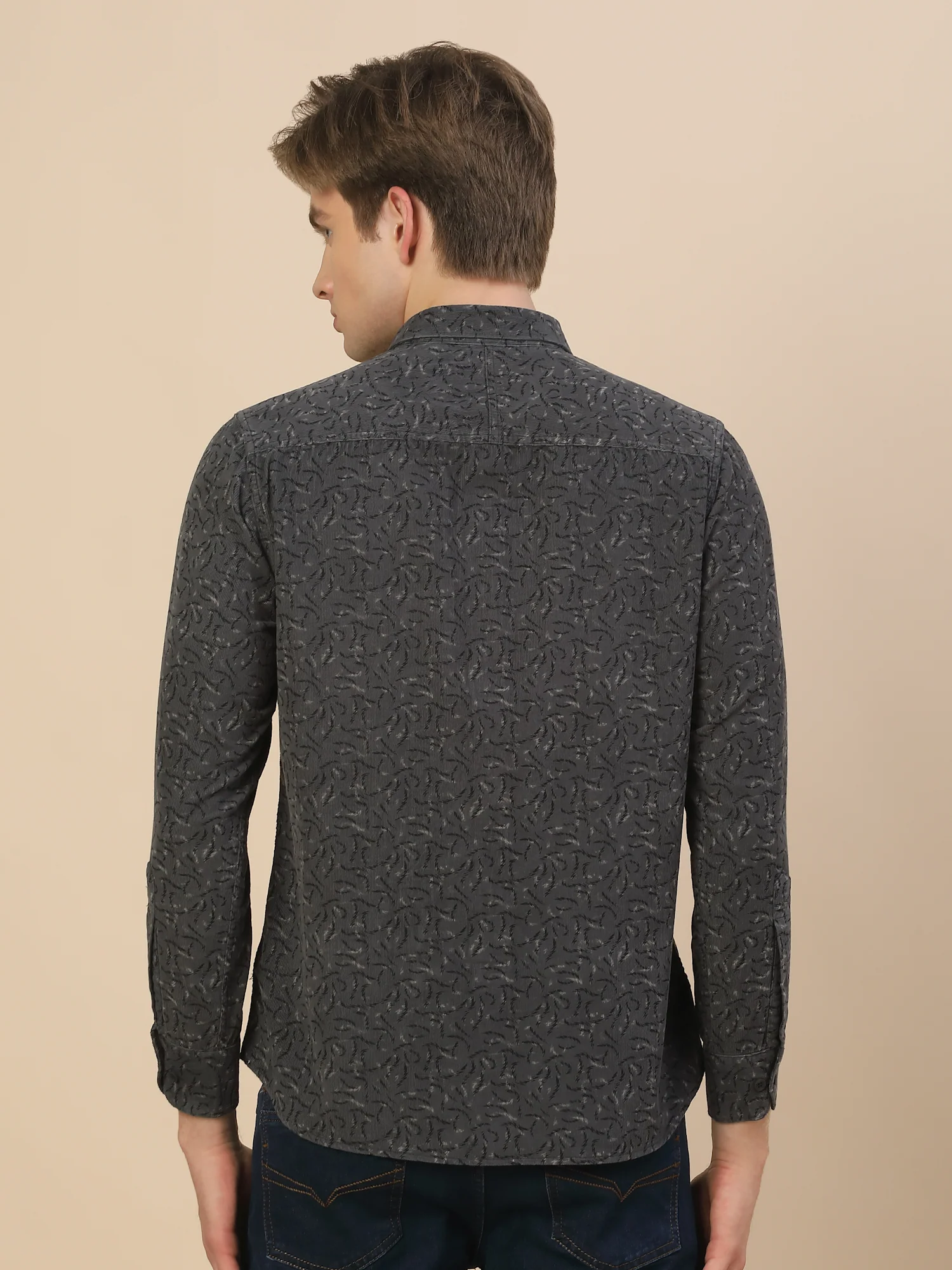 Casual Shirt for Men | Breathable & Soft with Color Fastness Regular Fit Spread Collar Neck Cotton Fabric Printed Pattern - Image 6