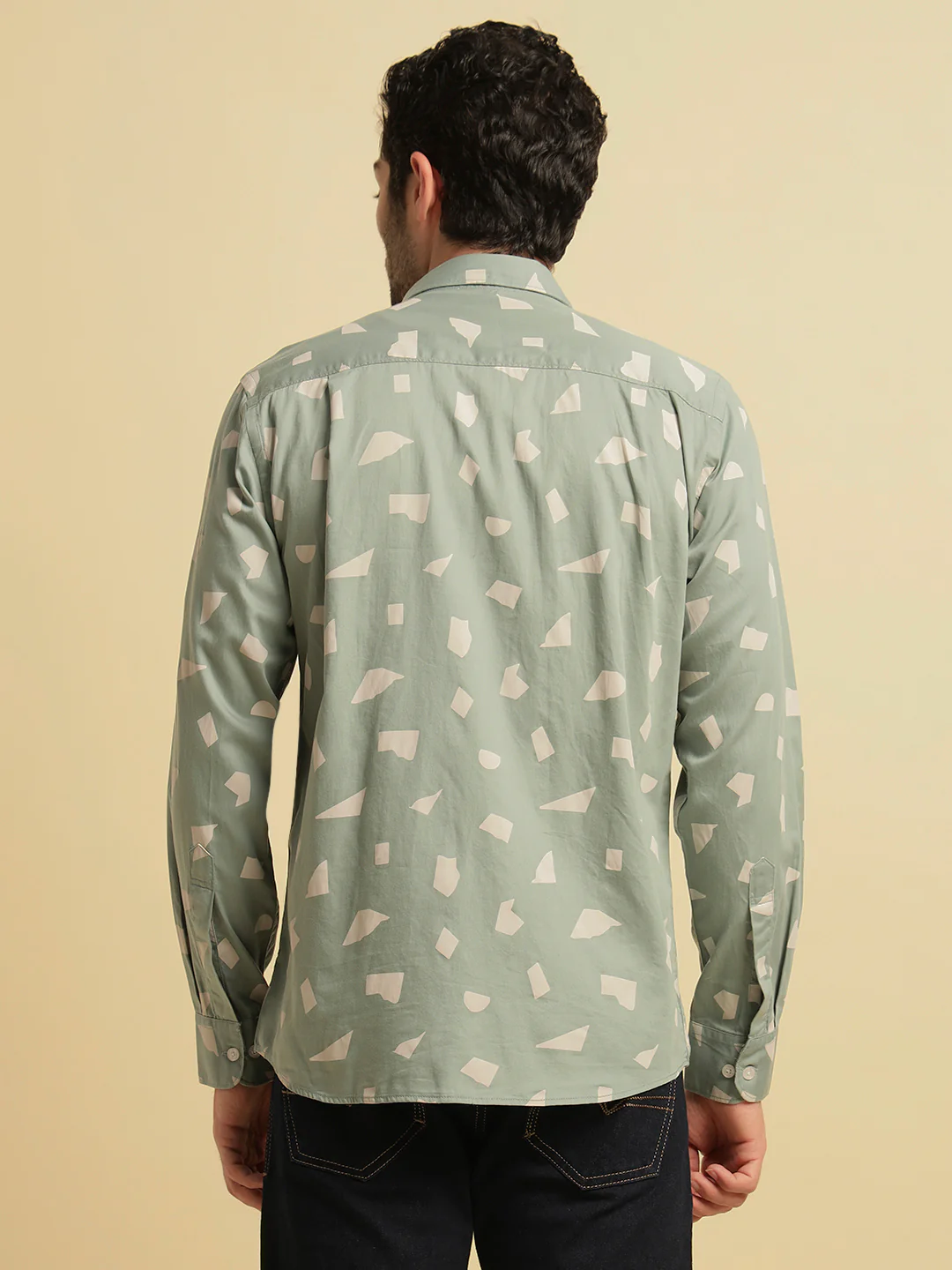 Casual Shirt for Men | Breathable & Soft with Color Fastness Regular Fit Spread Collar Neck Cotton Fabric Printed Pattern - Image 6