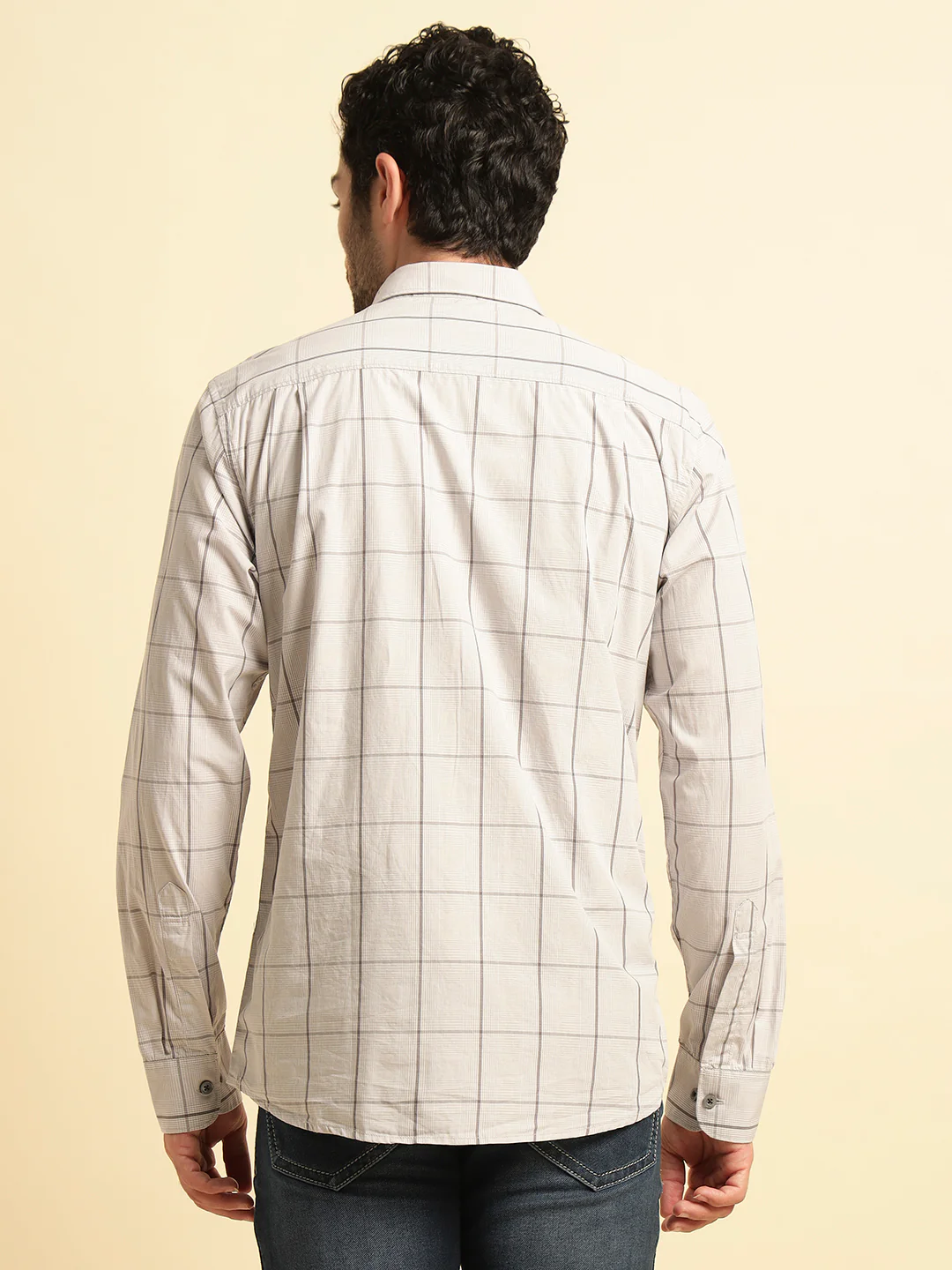 Casual Shirt for Men | Breathable & Soft with Color Fastness Regular Fit Spread Collar Neck Cotton Fabric Checkered Pattern - Image 7