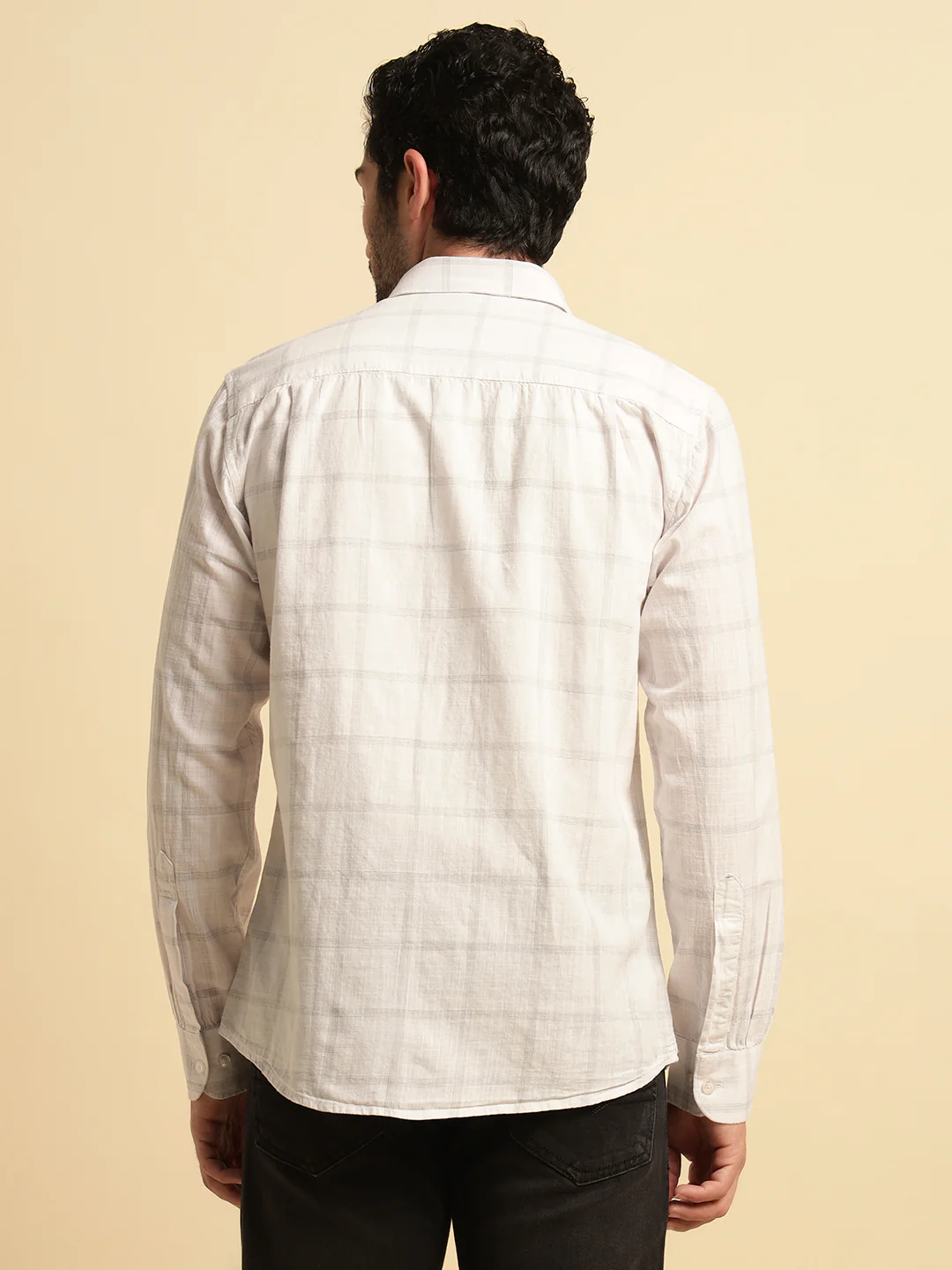 Casual Shirt for Men | Breathable & Soft with Color Fastness Regular Fit Spread Collar Neck Cotton Fabric Checkered Pattern - Image 7