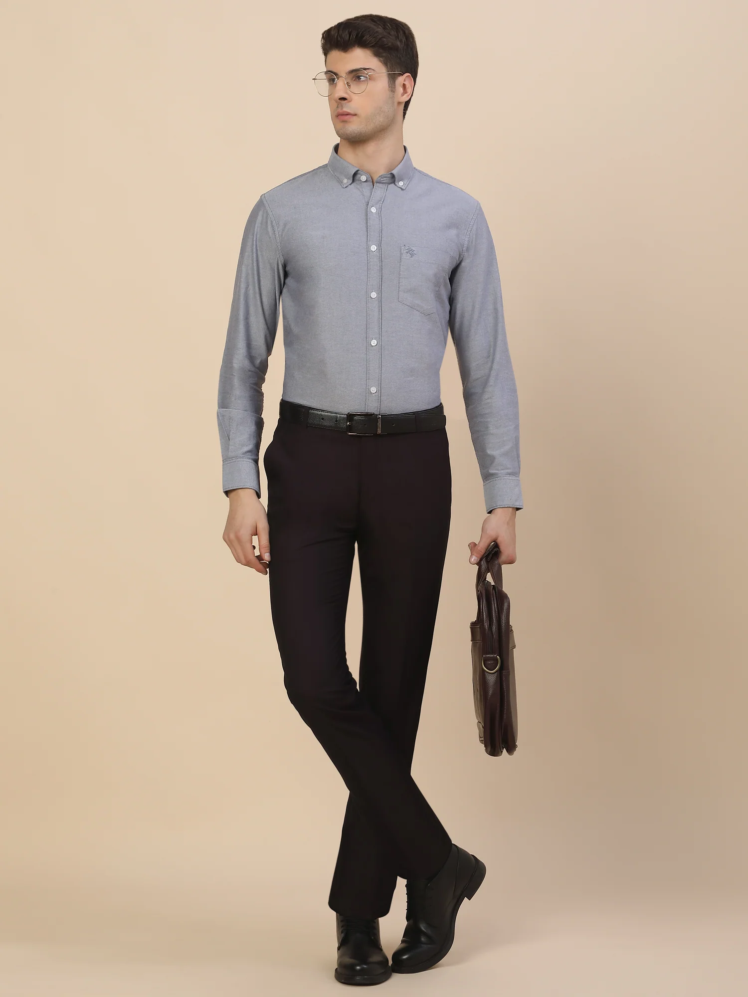 Casual Shirt for Men | Breathable & Soft with Color Fastness Regular Fit Spread Collar Neck Cotton Fabric Solid Pattern - Image 7