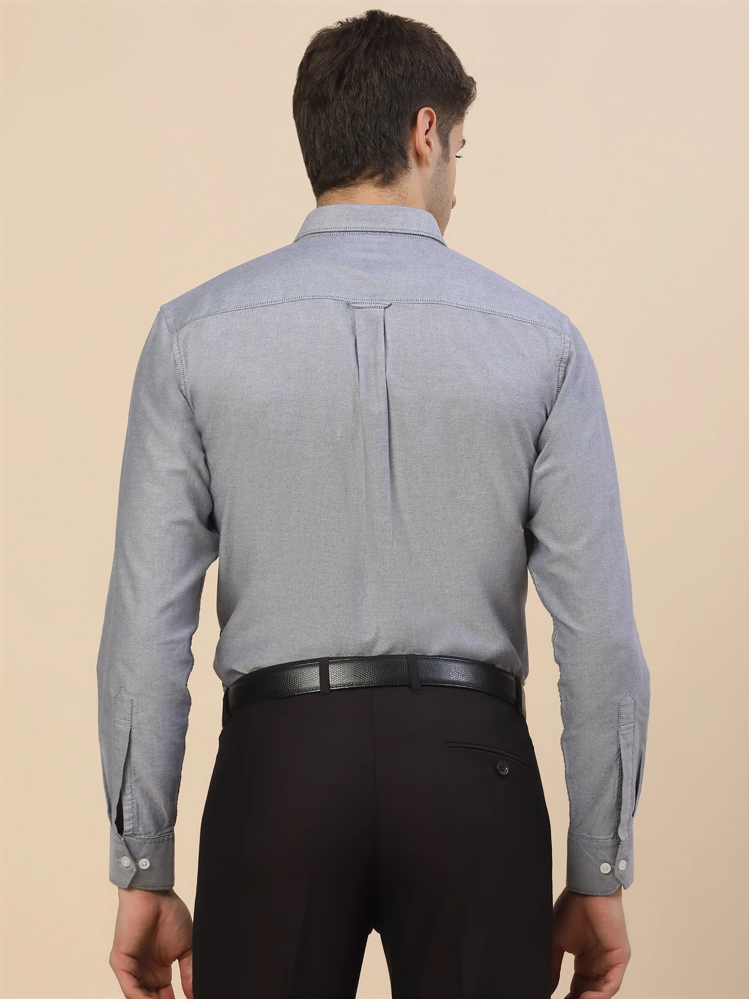 Casual Shirt for Men | Breathable & Soft with Color Fastness Regular Fit Spread Collar Neck Cotton Fabric Solid Pattern - Image 9