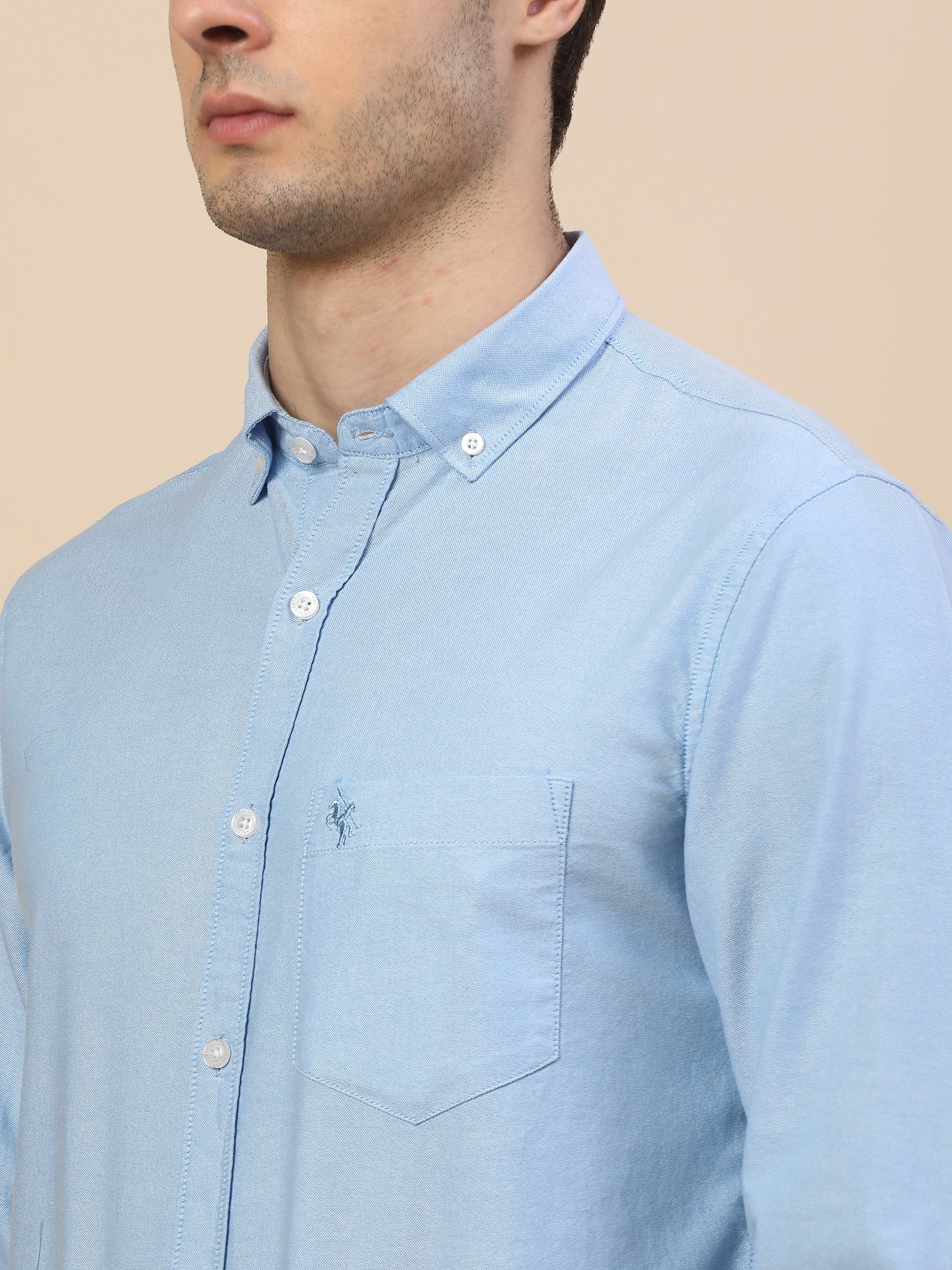 Casual Shirt for Men | Breathable & Soft with Color Fastness Regular Fit Spread Collar Neck Cotton Fabric Solid Pattern - Image 5