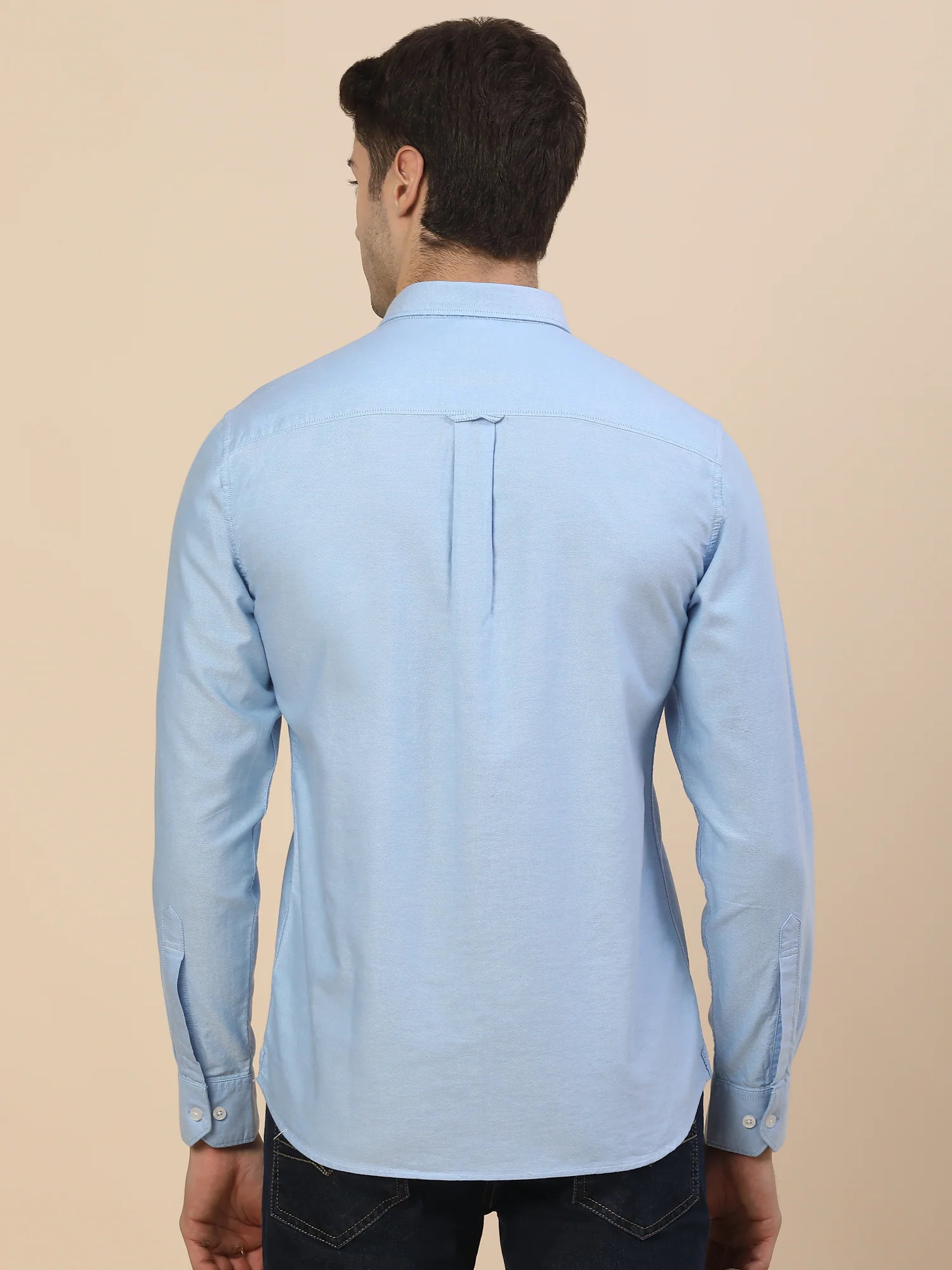 Casual Shirt for Men | Breathable & Soft with Color Fastness Regular Fit Spread Collar Neck Cotton Fabric Solid Pattern - Image 6