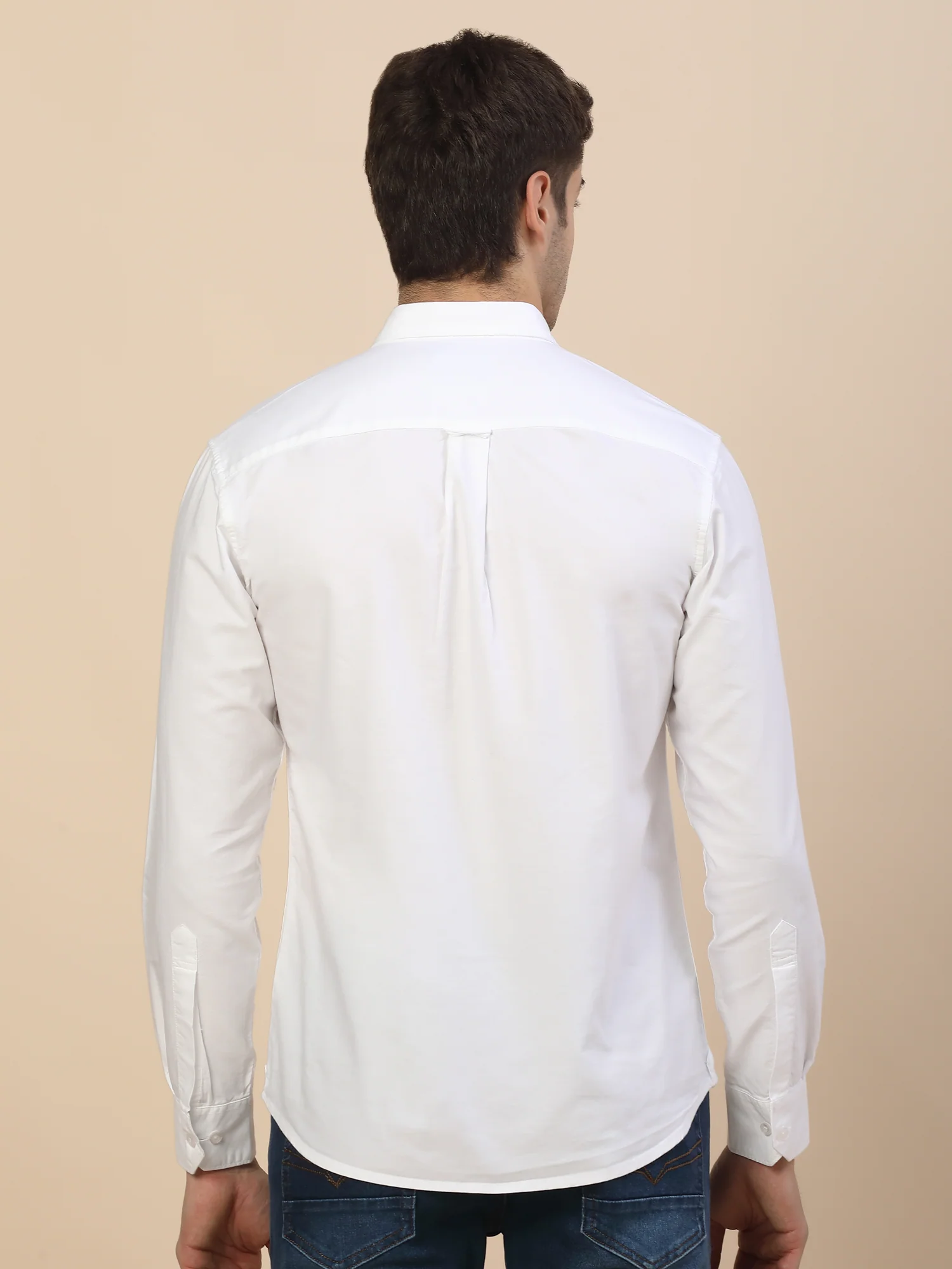 Casual Shirt for Men | Breathable & Soft with Color Fastness Regular Fit Spread Collar Neck Cotton Fabric Solid Pattern - Image 7