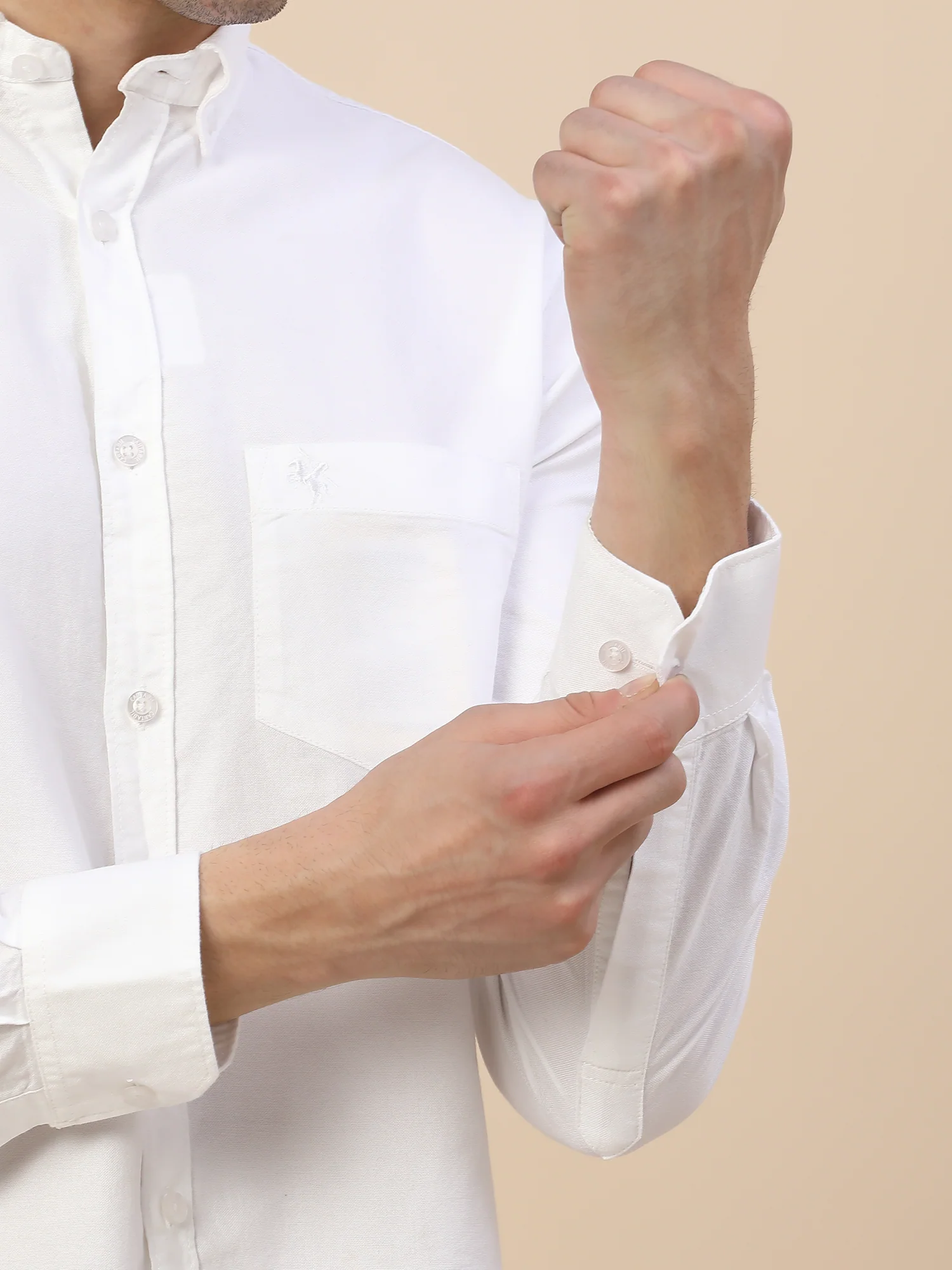 Casual Shirt for Men | Breathable & Soft with Color Fastness Regular Fit Spread Collar Neck Cotton Fabric Solid Pattern - Image 8