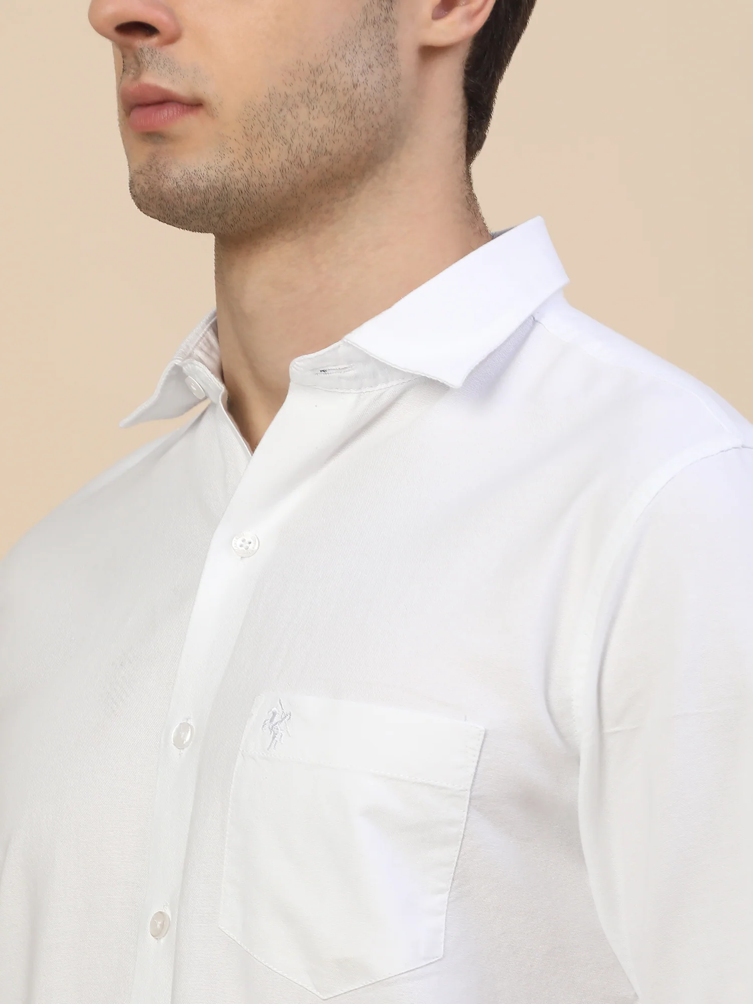 Casual Shirt for Men | Breathable & Soft with Color Fastness Regular Fit Spread Collar Neck Cotton Fabric Solid Pattern - Image 5
