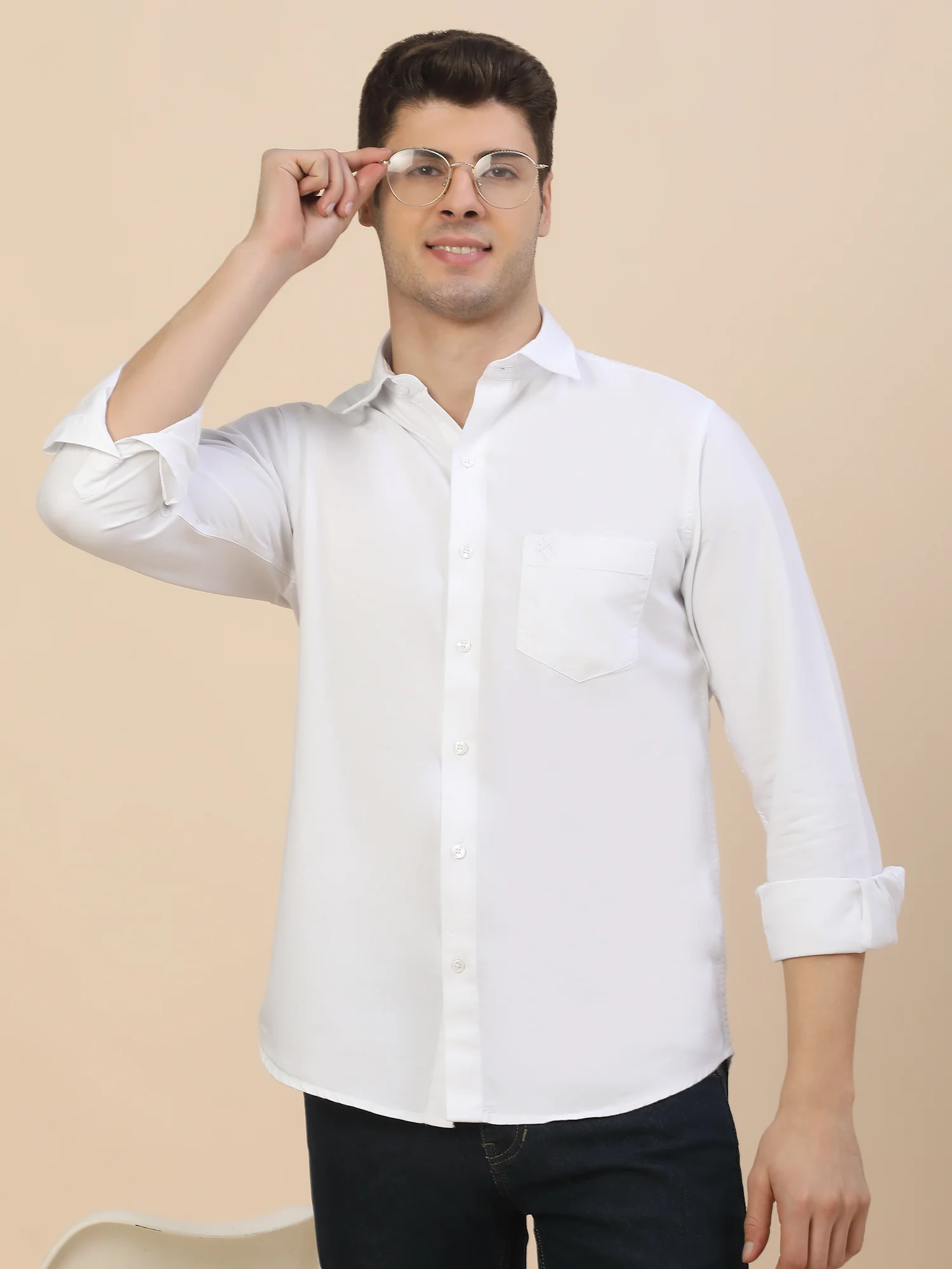 Casual Shirt for Men | Breathable & Soft with Color Fastness Regular Fit Spread Collar Neck Cotton Fabric Solid Pattern - Image 6