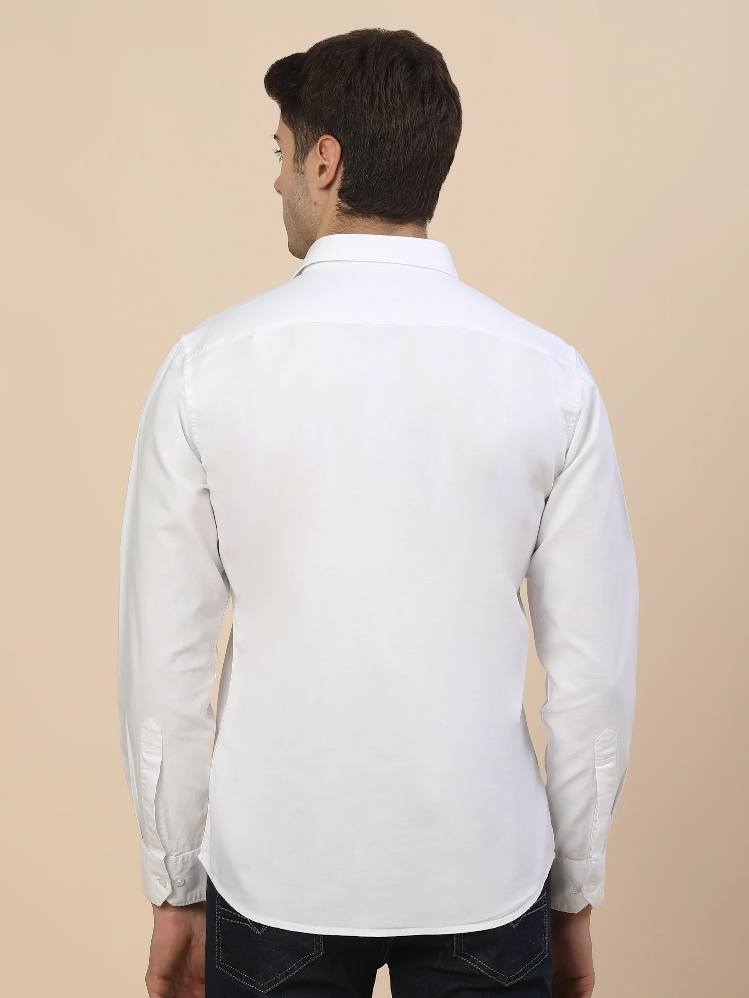 Casual Shirt for Men | Breathable & Soft with Color Fastness Regular Fit Spread Collar Neck Cotton Fabric Solid Pattern - Image 7