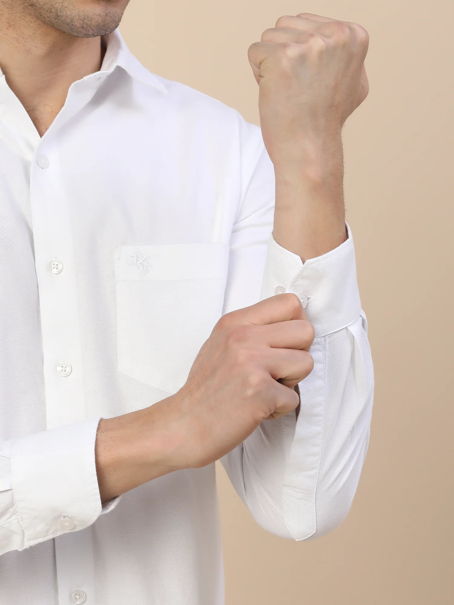 Casual Shirt for Men | Breathable & Soft with Color Fastness Regular Fit Spread Collar Neck Cotton Fabric Solid Pattern - Image 8