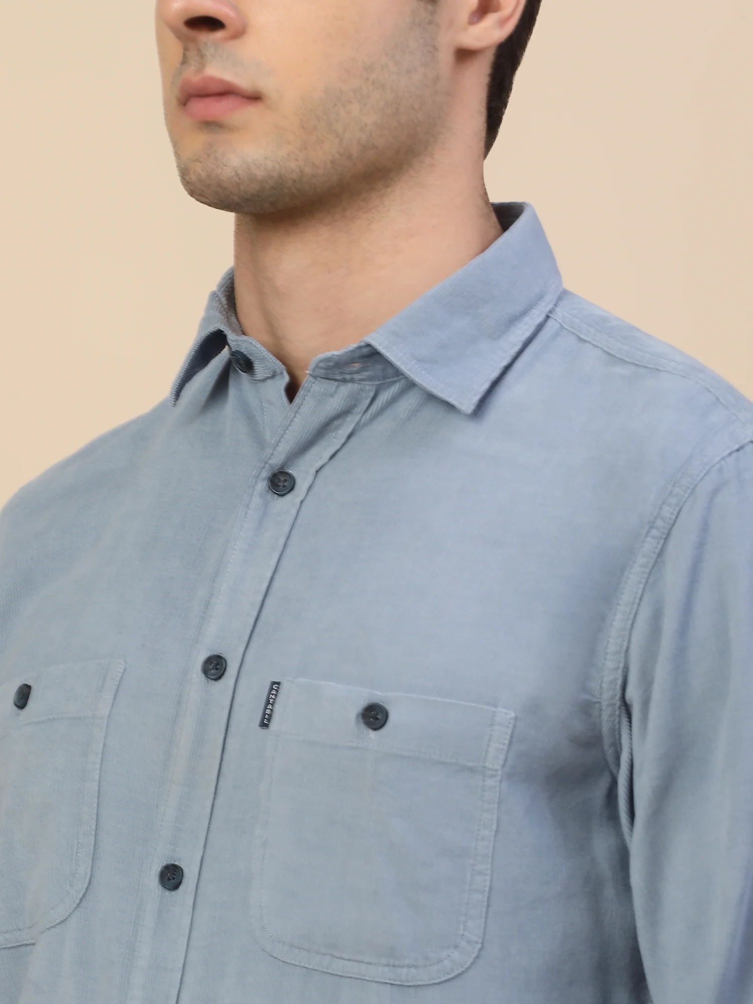 Casual Shirt for Men | Breathable & Soft with Color Fastness Regular Fit Spread Collar Neck Cotton Fabric Solid Pattern - Image 5