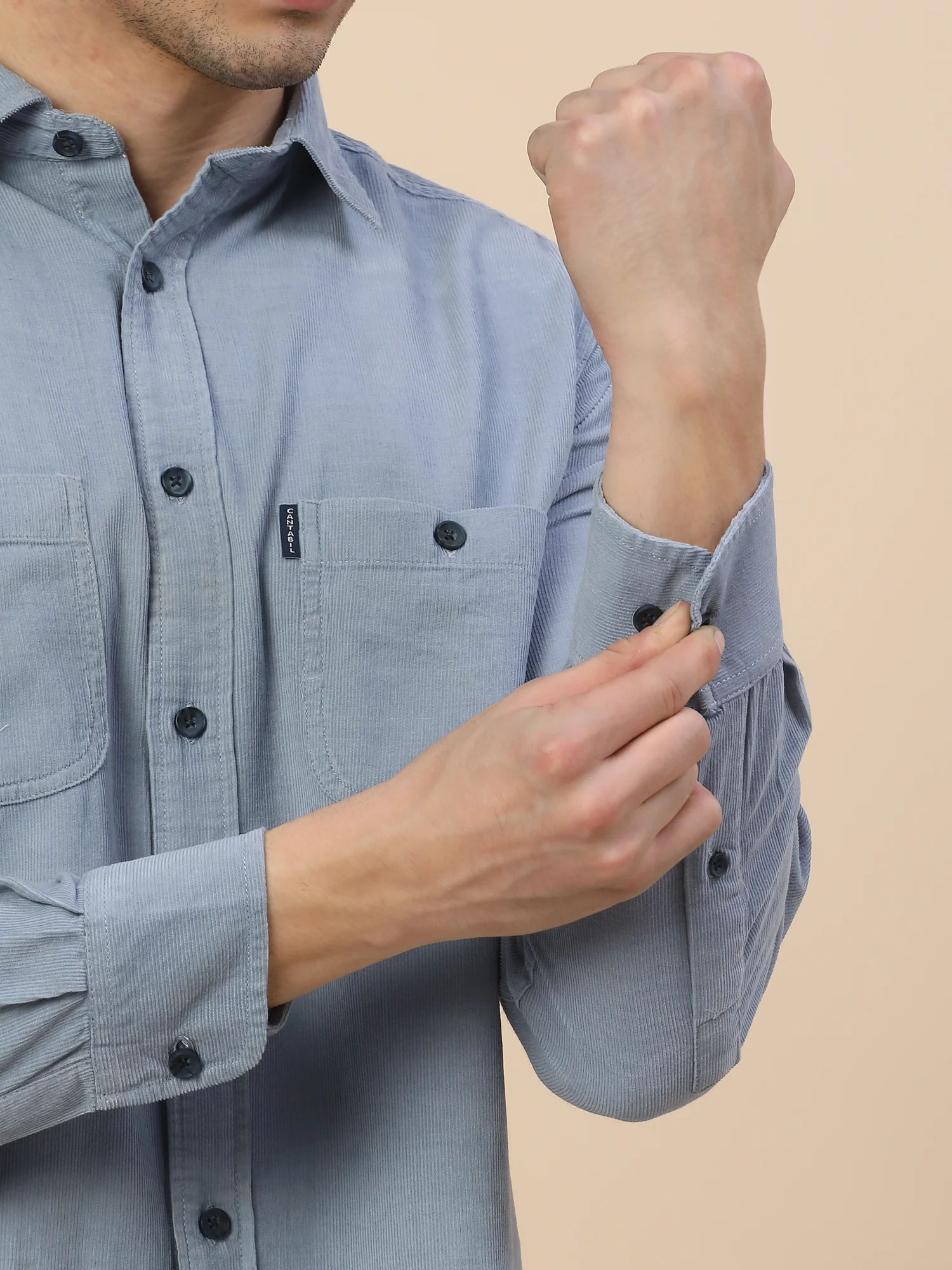 Casual Shirt for Men | Breathable & Soft with Color Fastness Regular Fit Spread Collar Neck Cotton Fabric Solid Pattern - Image 6