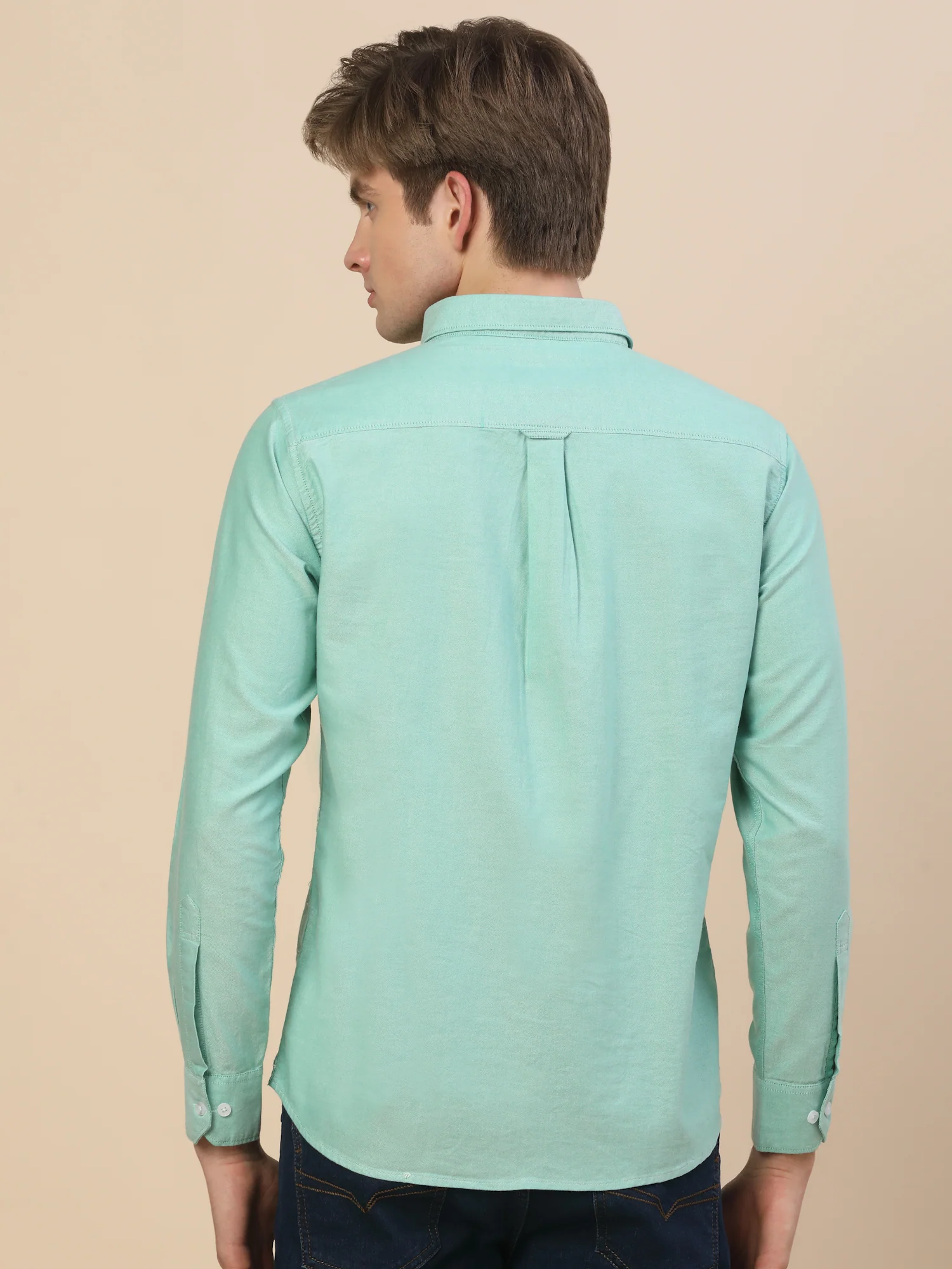 Casual Shirt for Men | Breathable & Soft with Color Fastness Regular Fit Spread Collar Neck Cotton Fabric Solid Pattern - Image 7