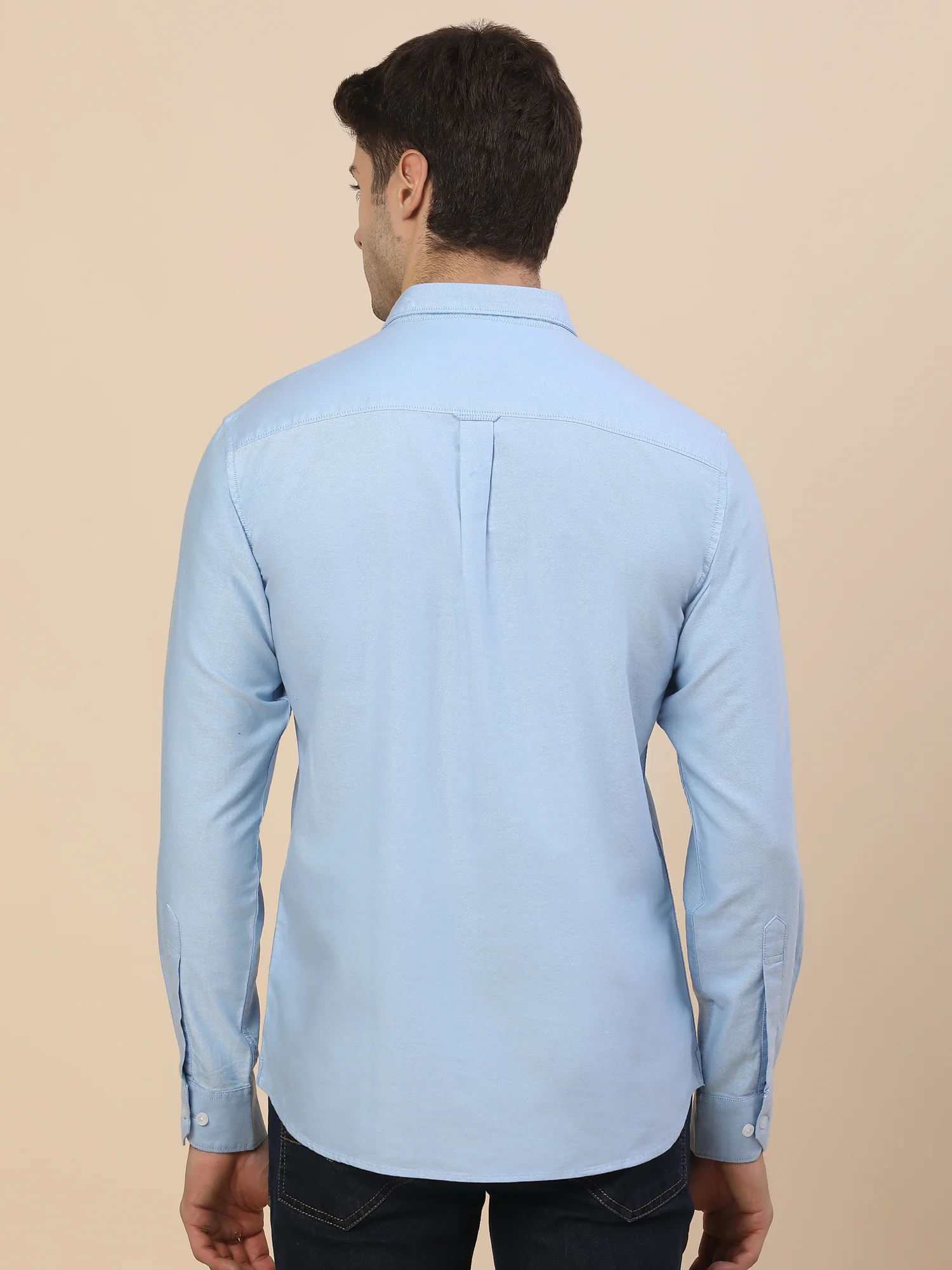 Casual Shirt for Men | Breathable & Soft with Color Fastness Regular Fit Spread Collar Neck Cotton Fabric Solid Pattern - Image 7