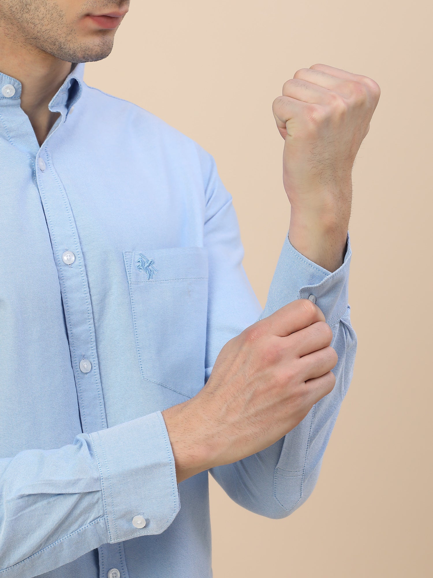 Casual Shirt for Men | Breathable & Soft with Color Fastness Regular Fit Spread Collar Neck Cotton Fabric Solid Pattern - Image 8