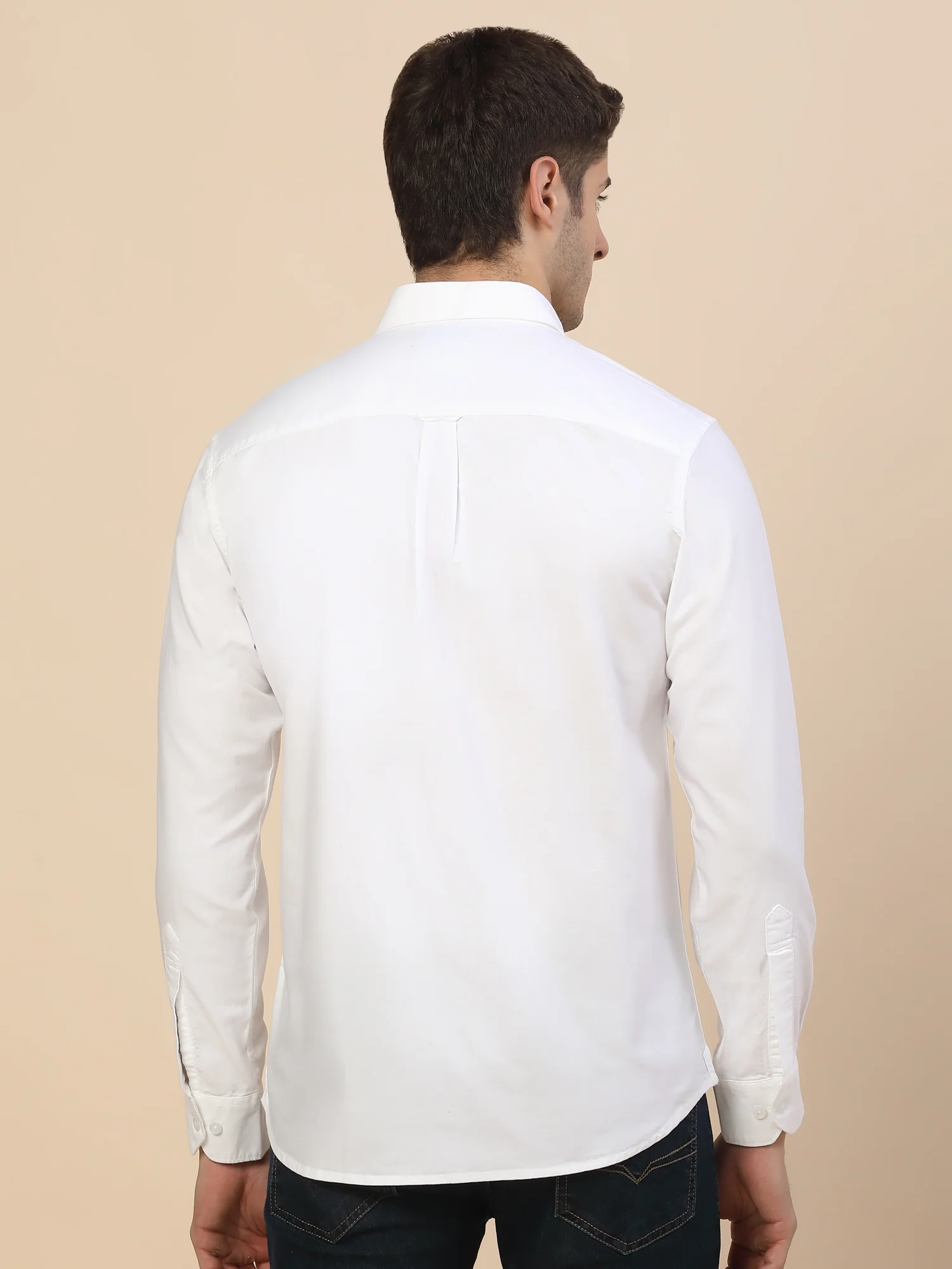 Casual Shirt for Men | Breathable & Soft with Color Fastness Regular Fit Spread Collar Neck Cotton Fabric Solid Pattern - Image 6