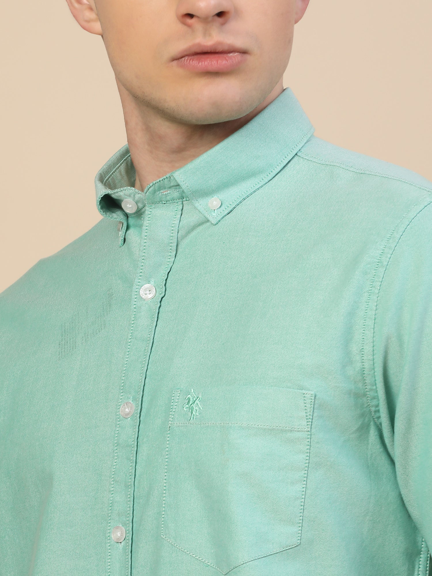 Casual Shirt for Men | Breathable & Soft with Color Fastness Regular Fit Spread Collar Neck Cotton Fabric Solid Pattern - Image 5