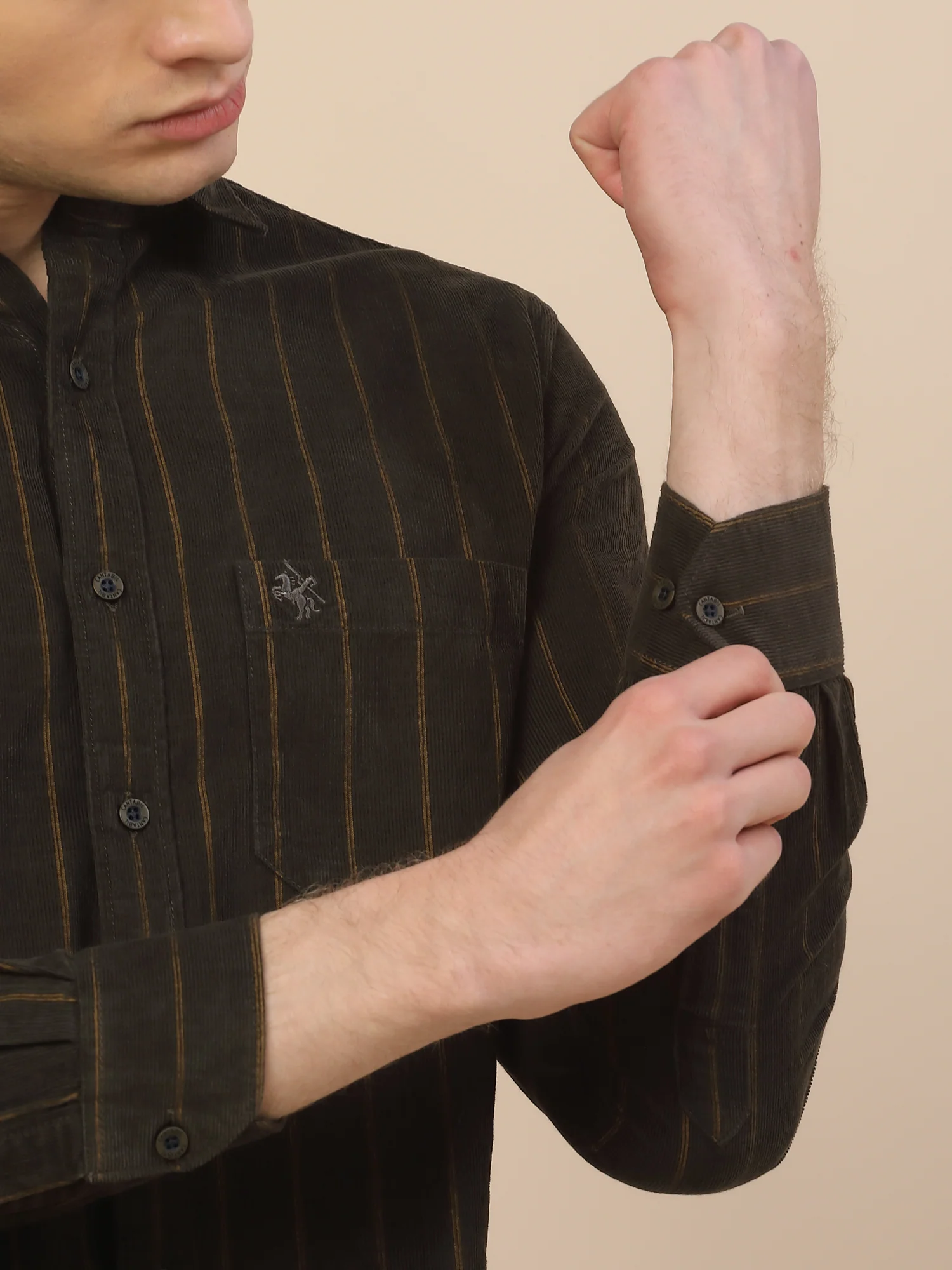 Casual Shirt for Men | Breathable & Soft with Color Fastness Regular Fit Spread Collar Neck Cotton Fabric Striped Pattern - Image 8