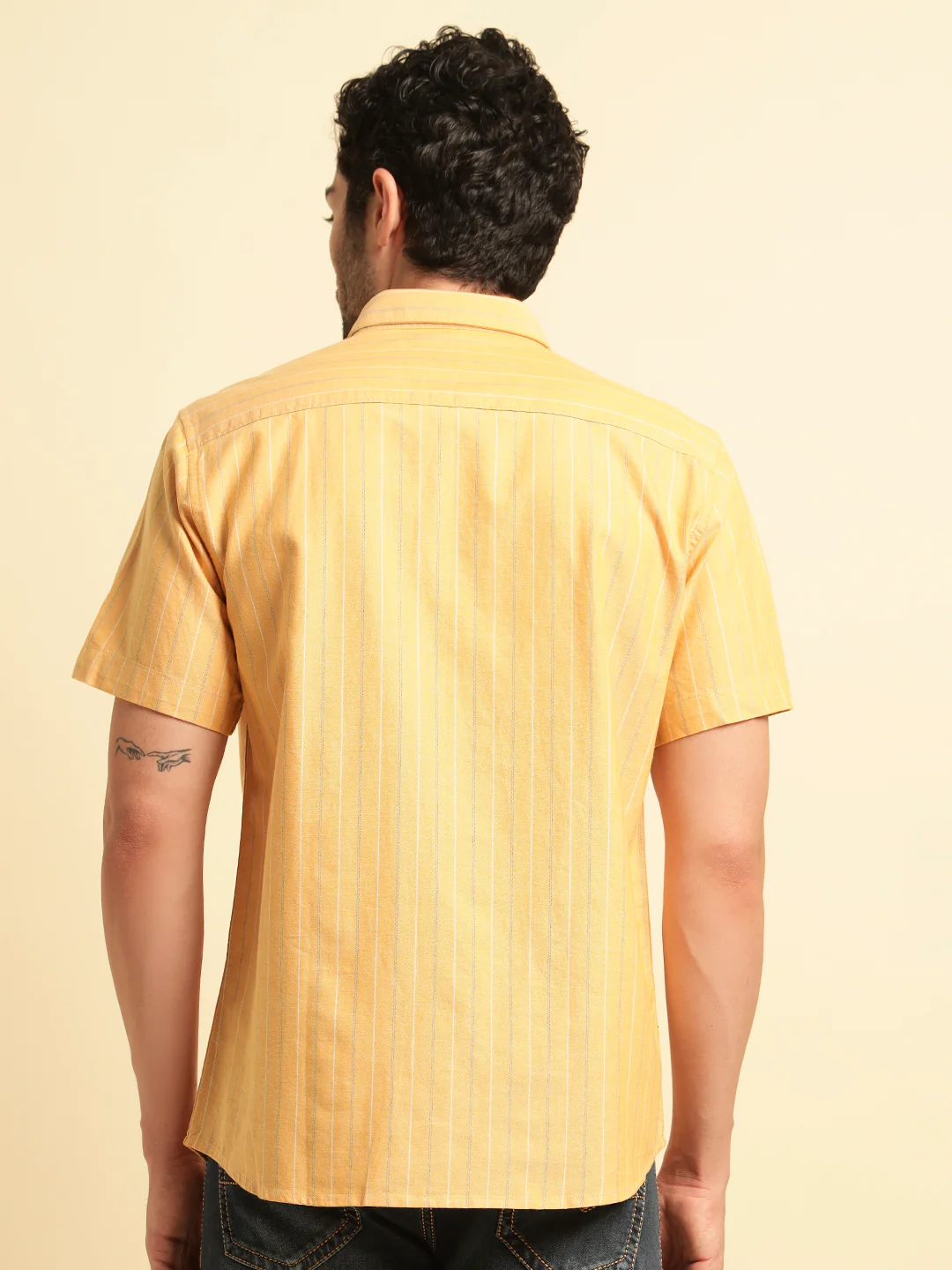 Casual Shirt for Men | Breathable & Soft with Color Fastness Regular Fit Spread Collar Neck Cotton Fabric Striped Pattern - Image 6