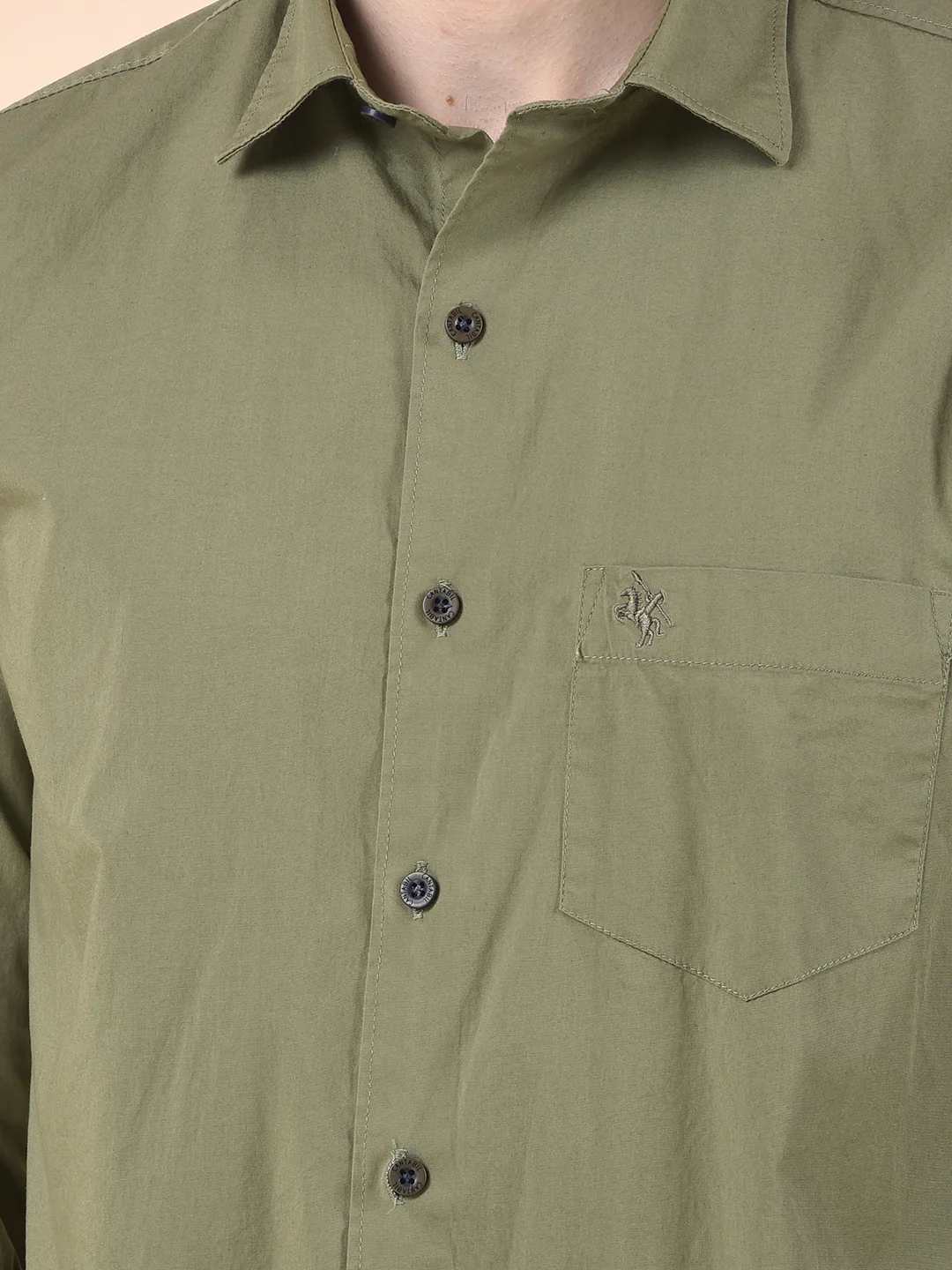 Casual Shirt for Men | Breathable & Soft with Color Fastness Slim Cotton Blend Fabric Solid Pattern - Image 7