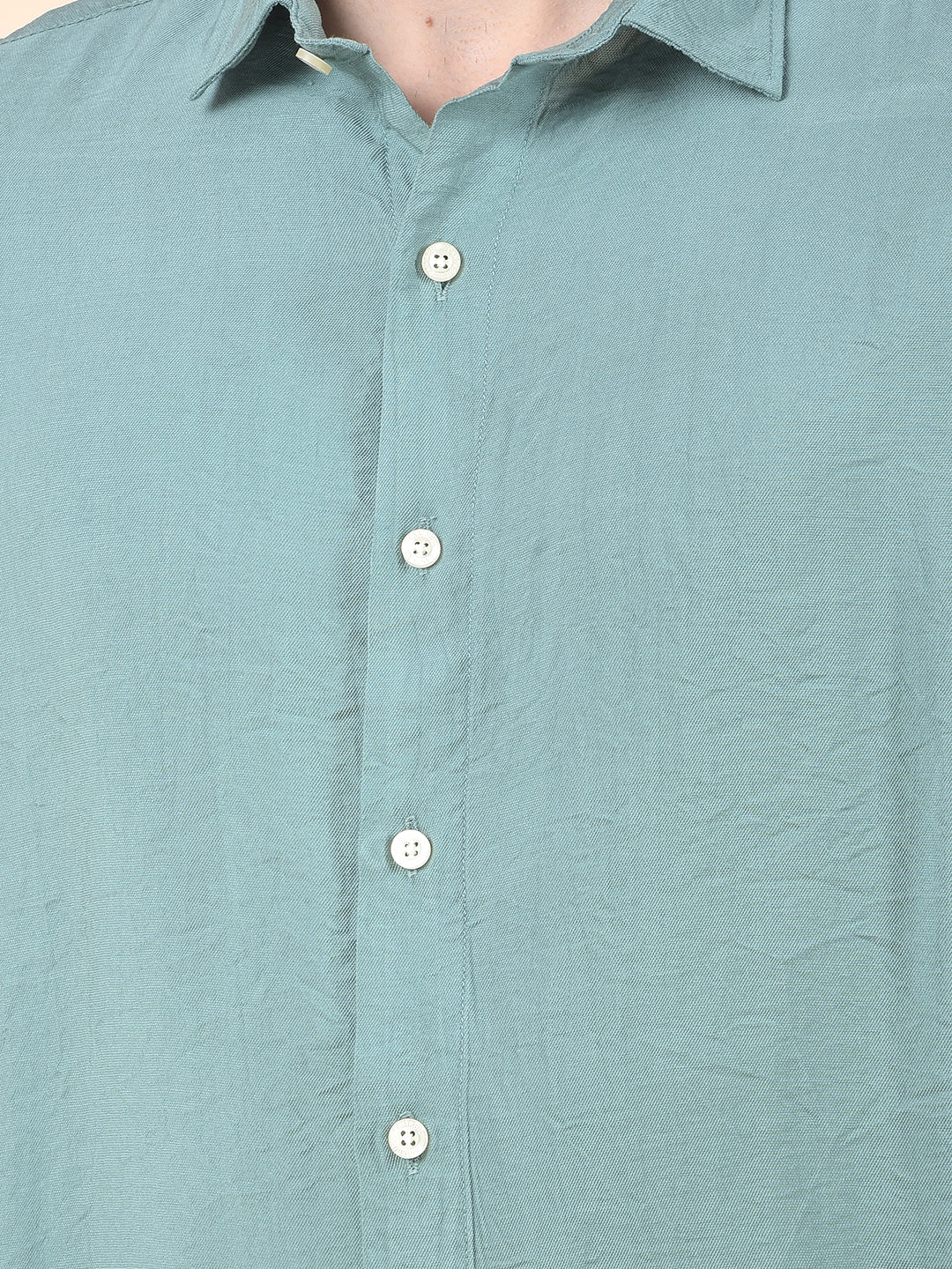 Casual Shirt for Men | Breathable & Soft with Color Fastness Slim Cotton Blend Fabric Solid Pattern - Image 6