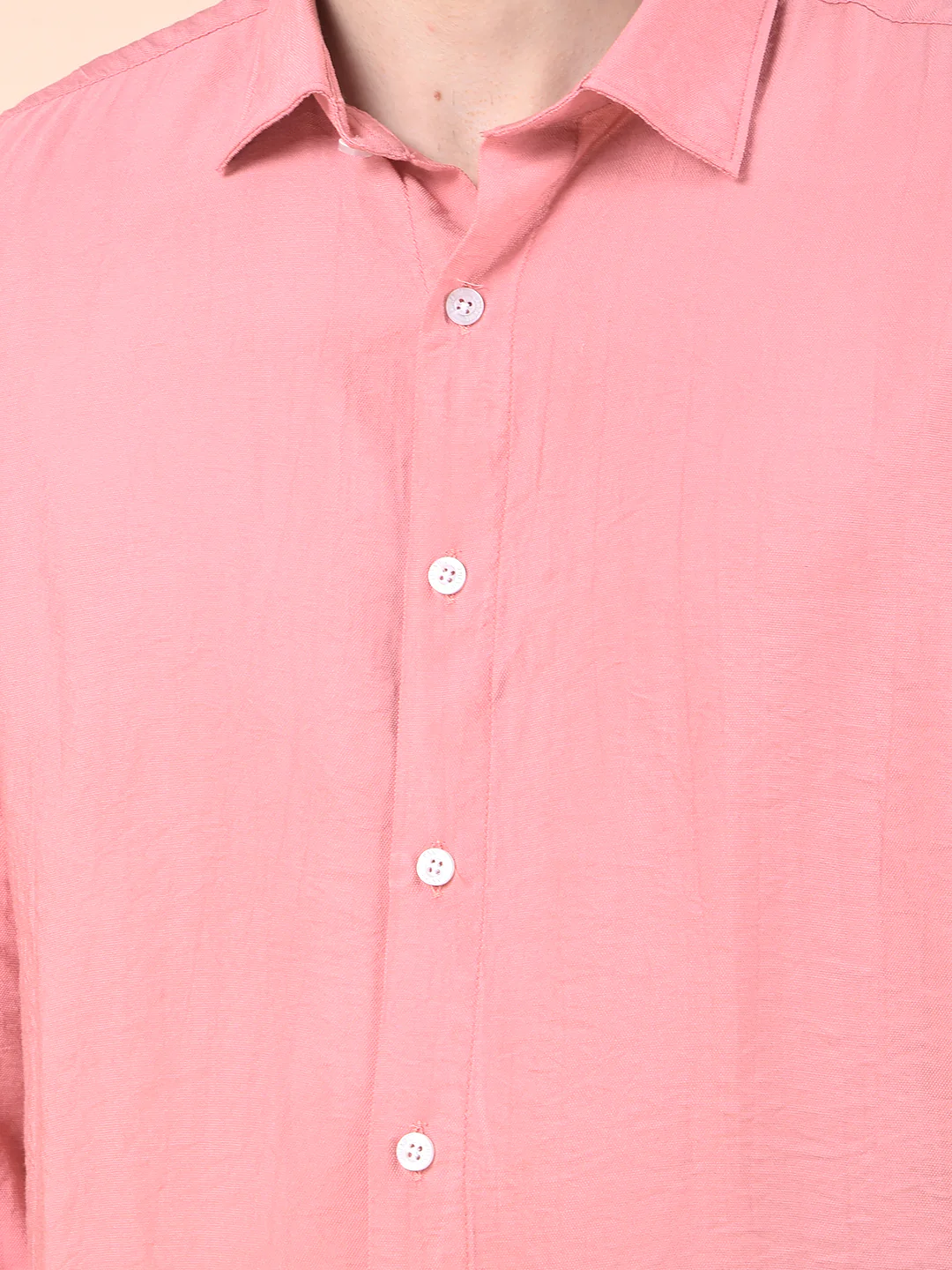 Casual Shirt for Men | Breathable & Soft with Color Fastness Slim Cotton Blend Fabric Solid Pattern - Image 6