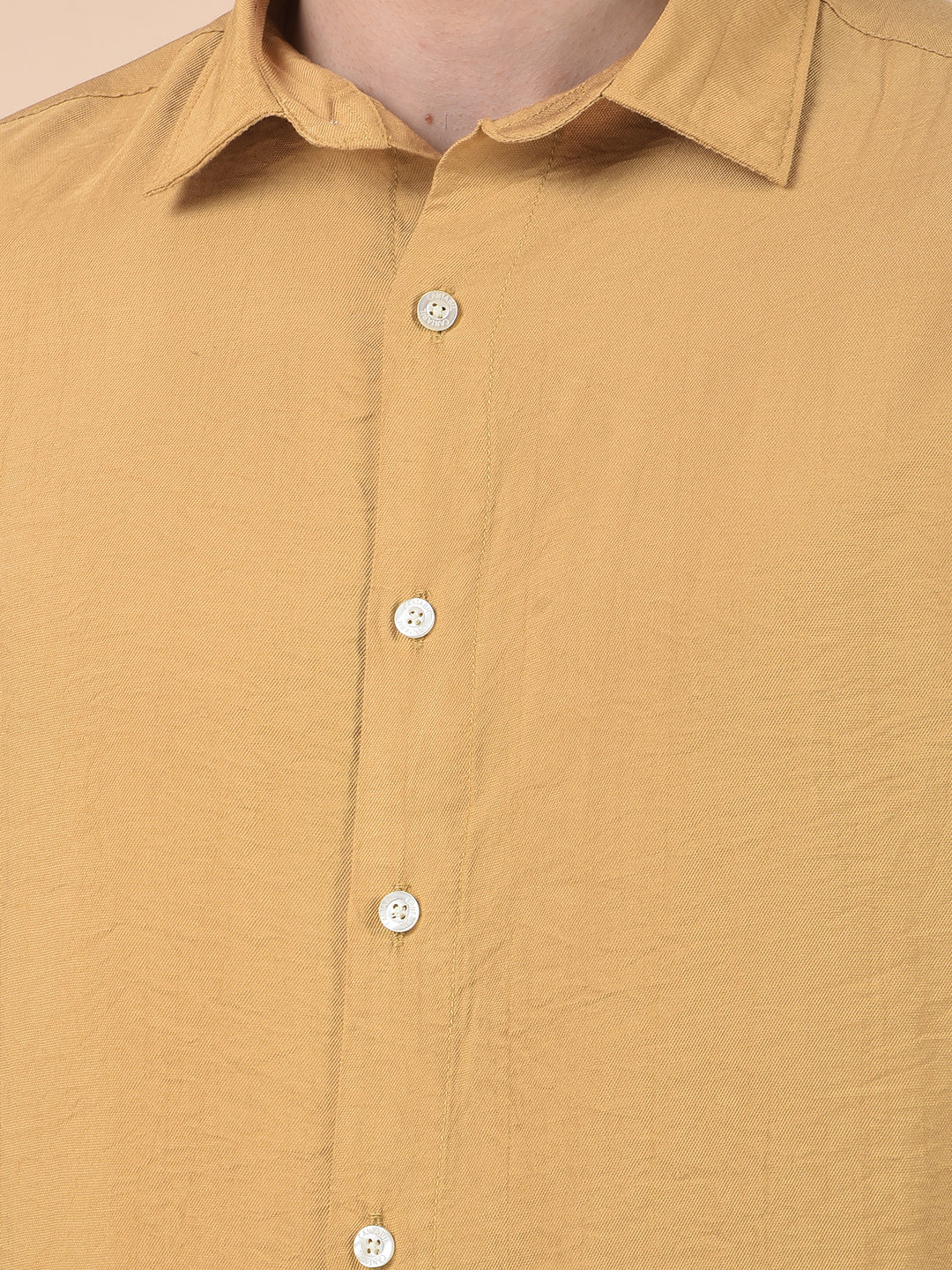 Casual Shirt for Men | Breathable & Soft with Color Fastness Slim Cotton Blend Fabric Solid Pattern - Image 6