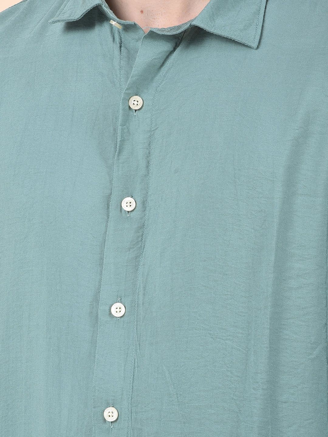Casual Shirt for Men | Breathable & Soft with Color Fastness Slim Cotton Blend Fabric Solid Pattern - Image 7