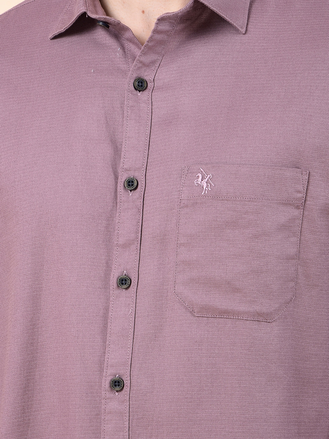 Casual Shirt for Men | Breathable & Soft with Color Fastness Slim Cotton Blend Fabric Solid Pattern - Image 7
