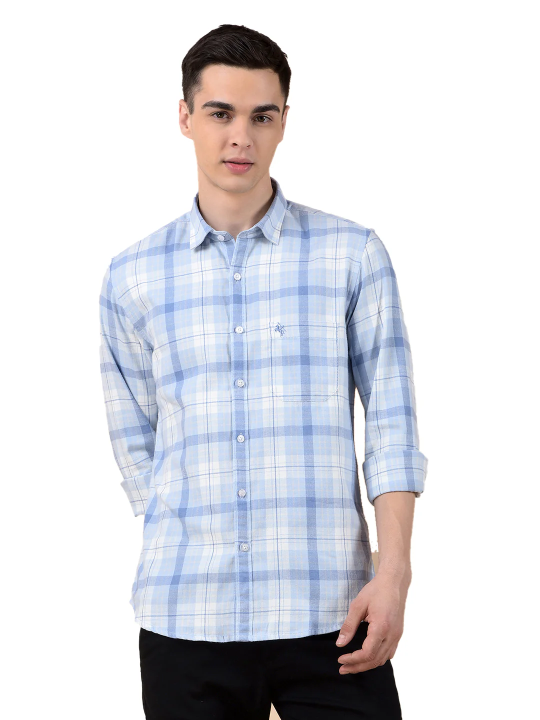 Casual Shirt for Men | Breathable & Soft with Color Fastness Slim Cotton Fabric Check Pattern - Image 2