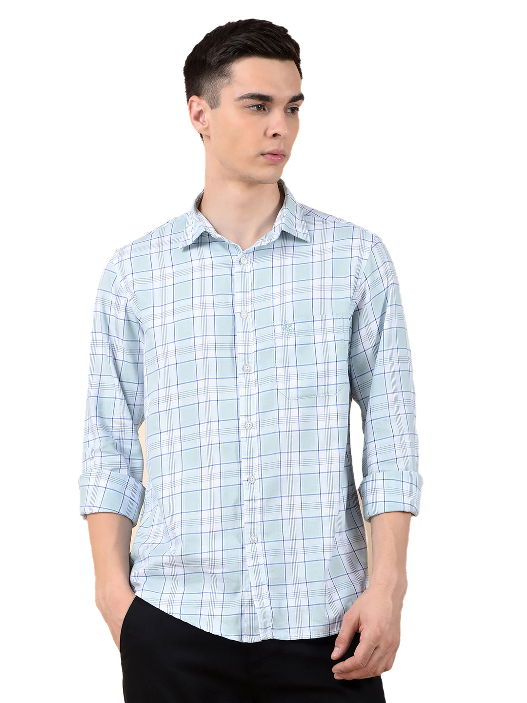 Casual Shirt for Men | Breathable & Soft with Color Fastness Slim Cotton Fabric Check Pattern - Image 2