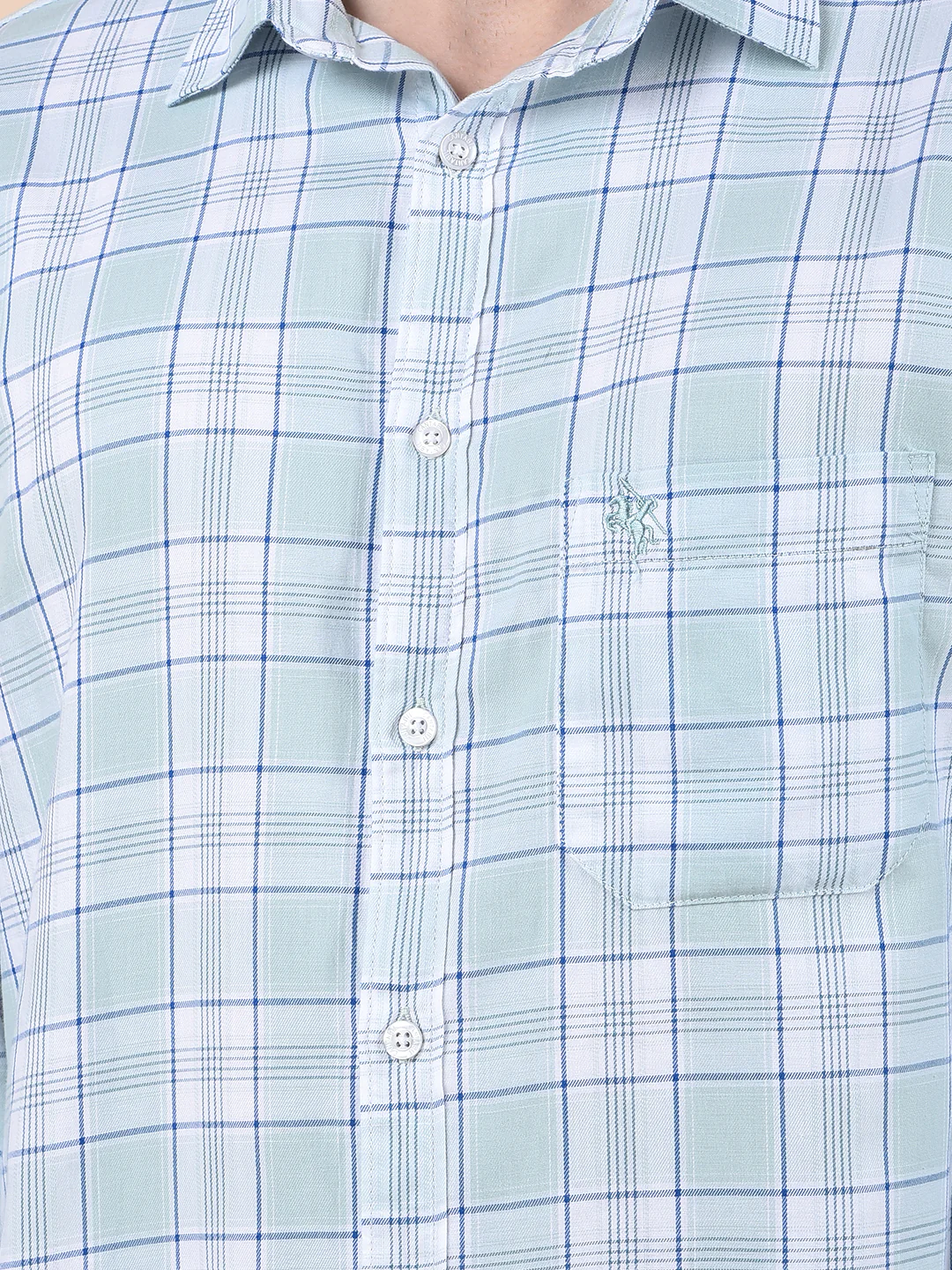 Casual Shirt for Men | Breathable & Soft with Color Fastness Slim Cotton Fabric Check Pattern - Image 7