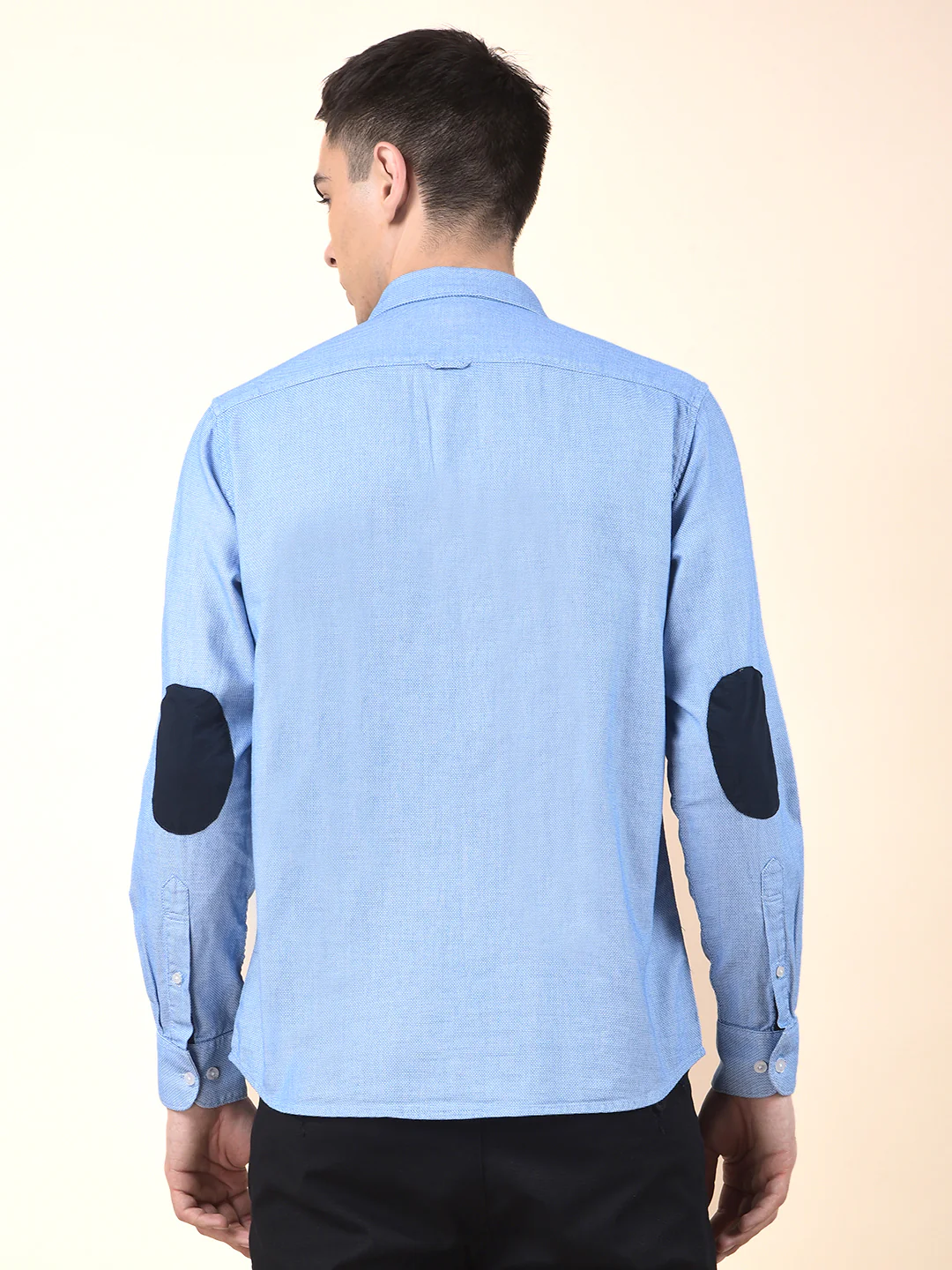 Casual Shirt for Men | Breathable & Soft with Color Fastness Slim Cotton Fabric Self Design Pattern - Image 4