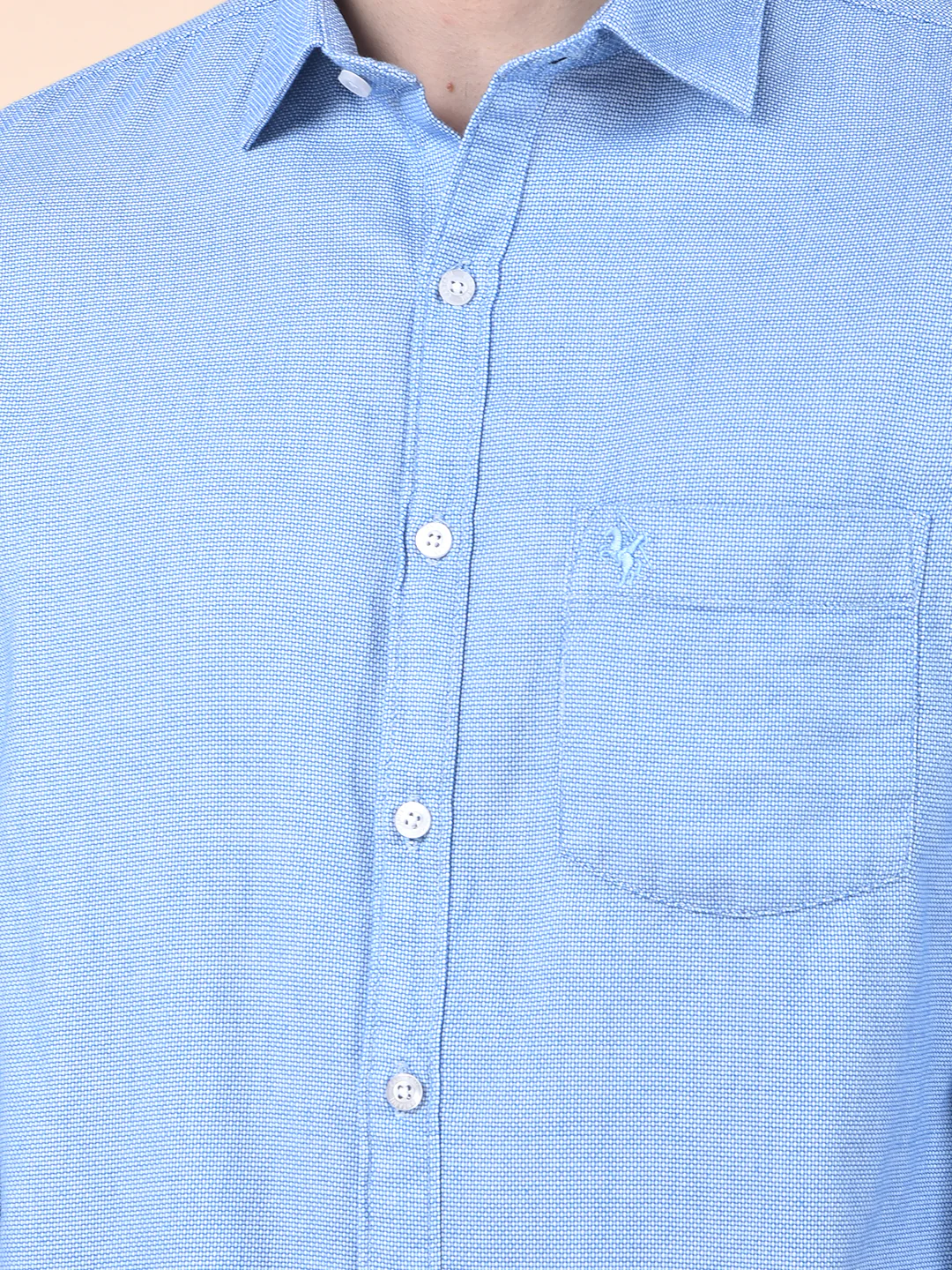 Casual Shirt for Men | Breathable & Soft with Color Fastness Slim Cotton Fabric Self Design Pattern - Image 7