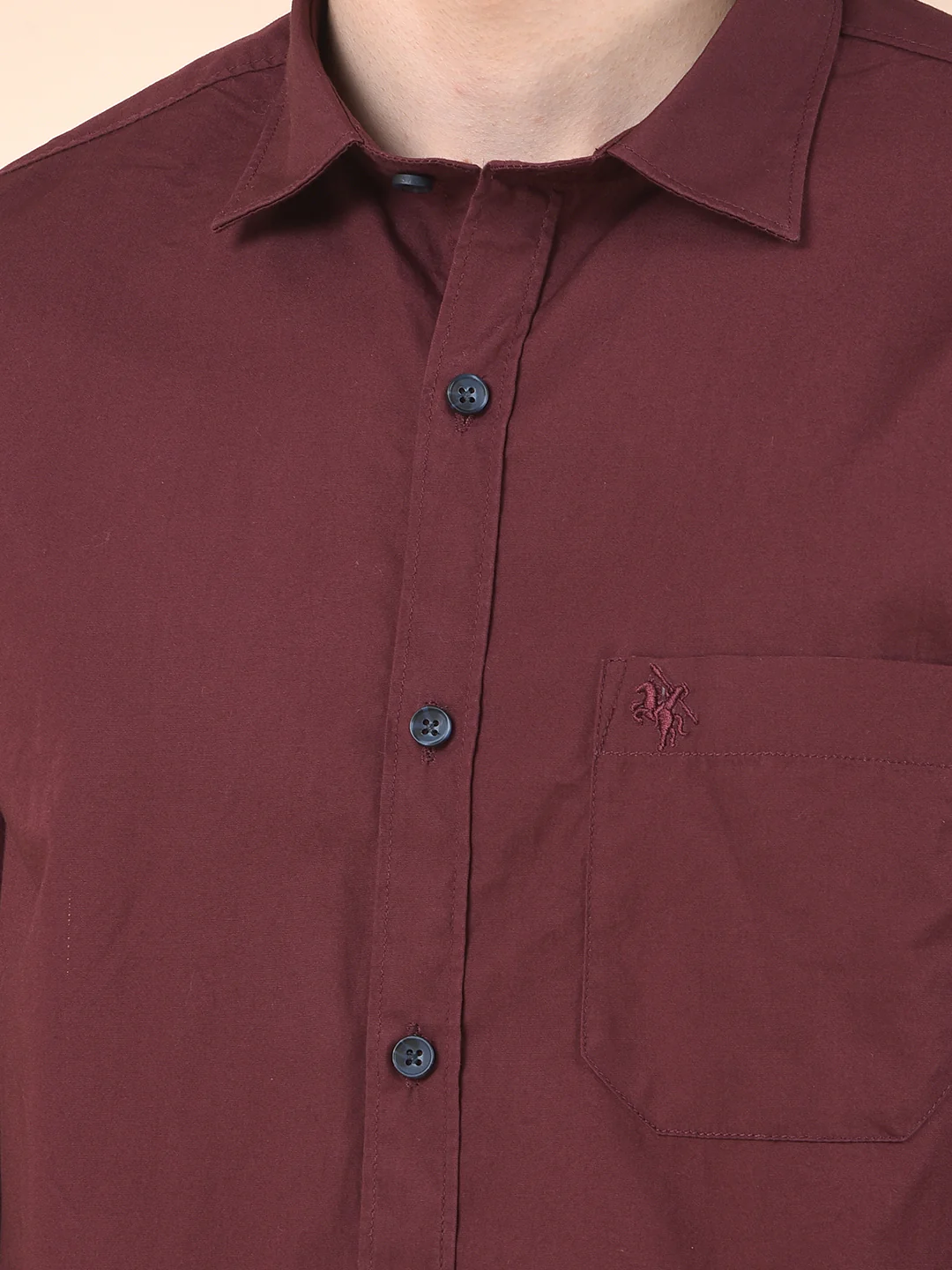 Casual Shirt for Men | Breathable & Soft with Color Fastness Slim Cotton Fabric Solid Pattern - Image 7
