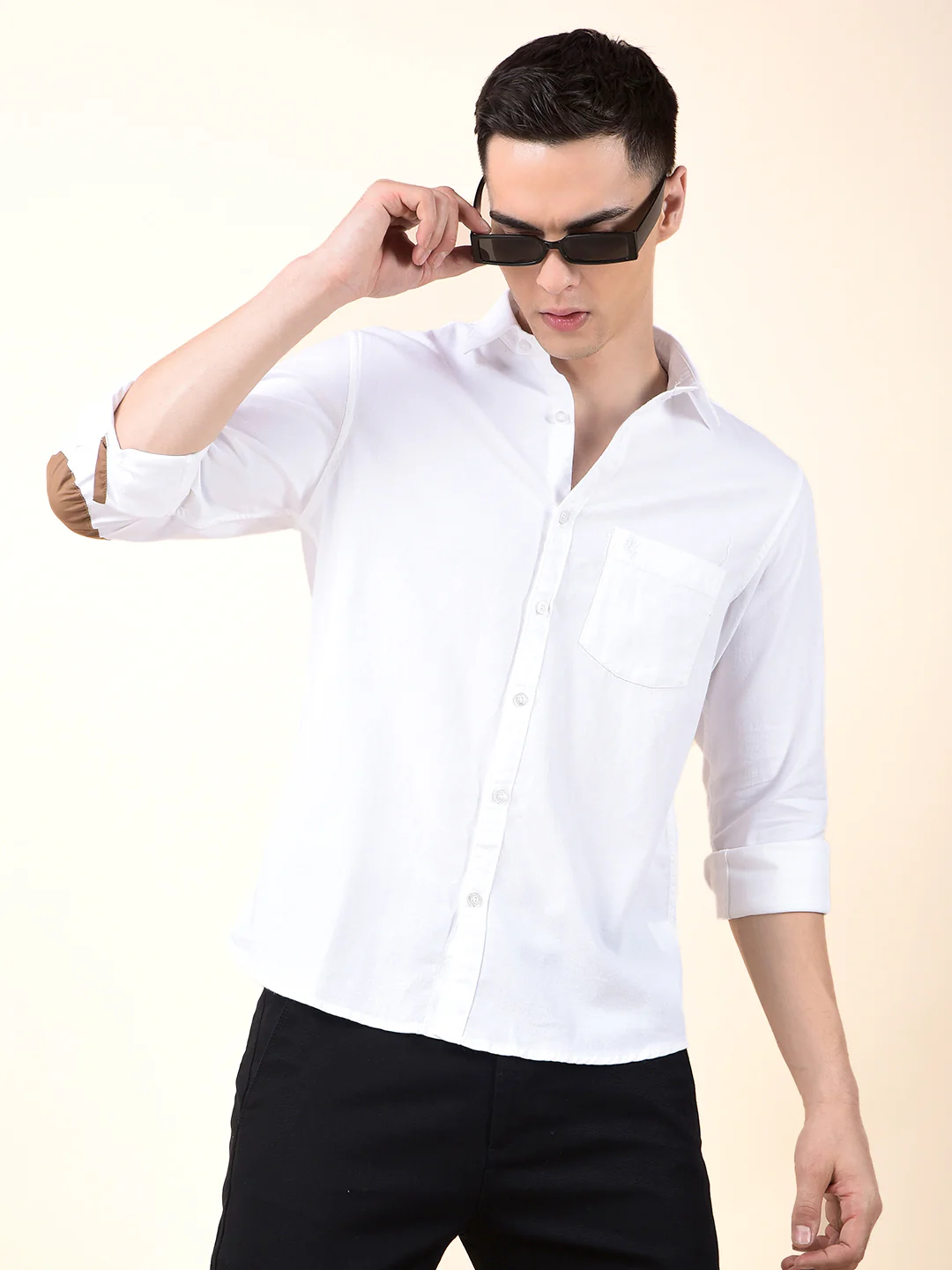 Casual Shirt for Men | Breathable & Soft with Color Fastness Slim Cotton Fabric Solid Pattern - Image 10
