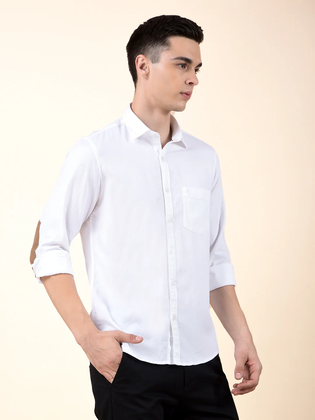 Casual Shirt for Men | Breathable & Soft with Color Fastness Slim Cotton Fabric Solid Pattern - Image 6
