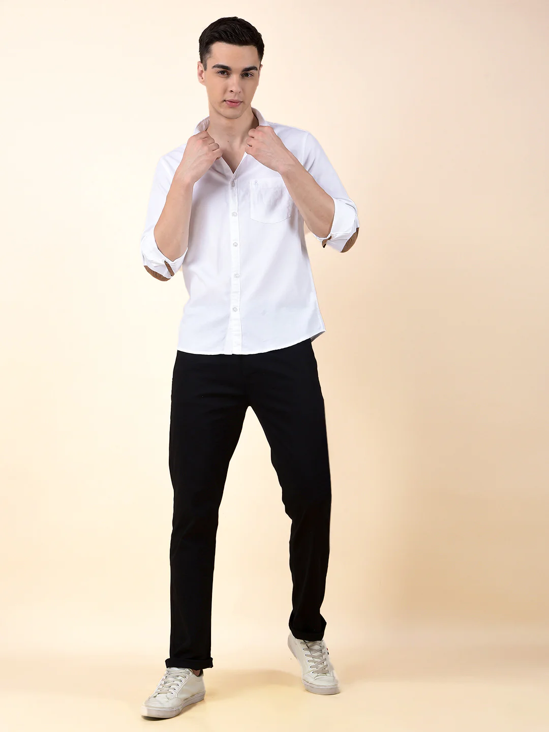 Casual Shirt for Men | Breathable & Soft with Color Fastness Slim Cotton Fabric Solid Pattern - Image 8