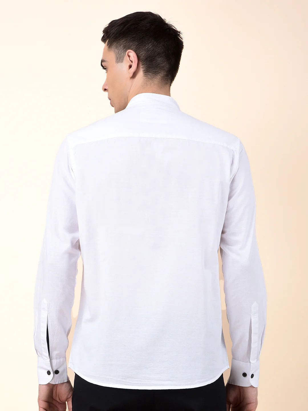 Casual Shirt for Men | Breathable & Soft with Color Fastness Slim Cotton Fabric Solid Pattern - Image 4
